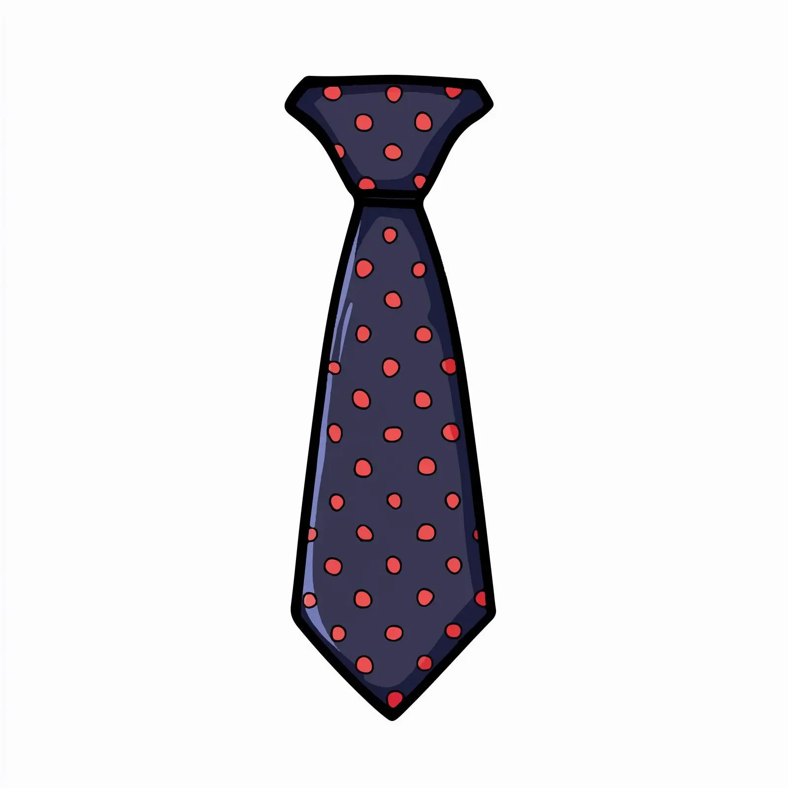 Cartoon Hand-Drawn Necktie Vector Illustration — free download from Dotvec