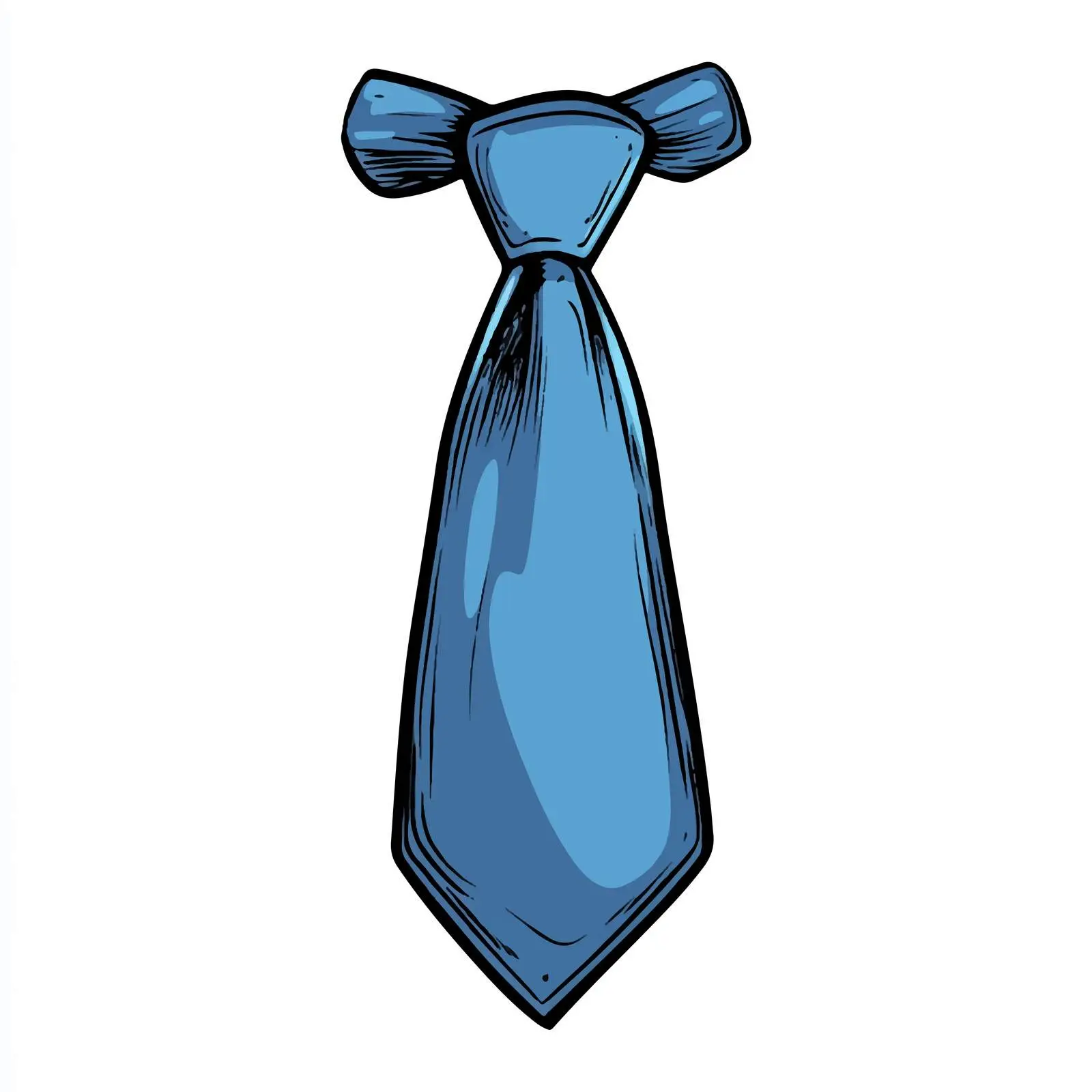 Hand-Drawn Cartoon Necktie Vector Illustration — free download from Dotvec