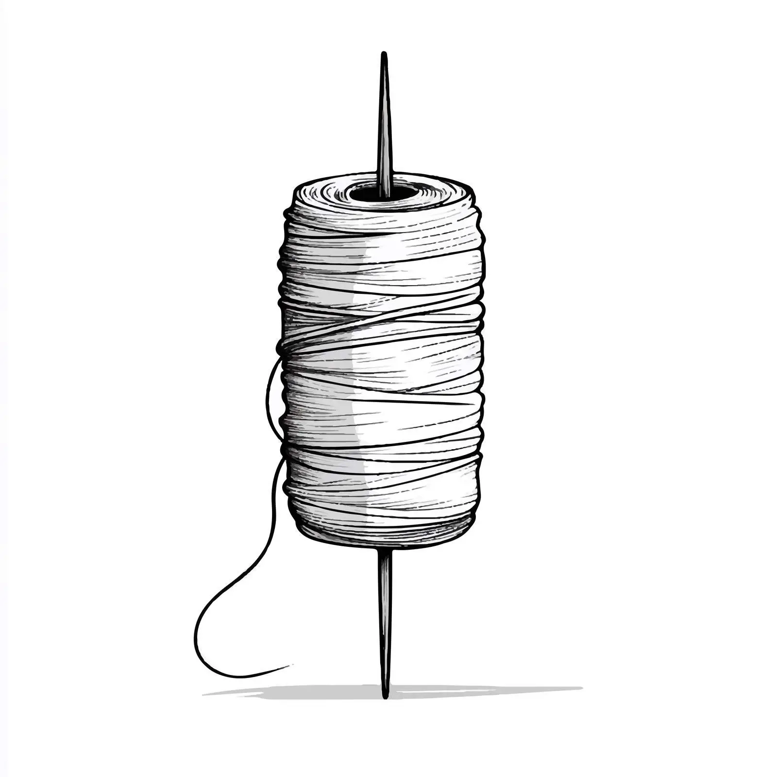 Needle and Thread Cartoon Vector Illustration — free download from Dotvec