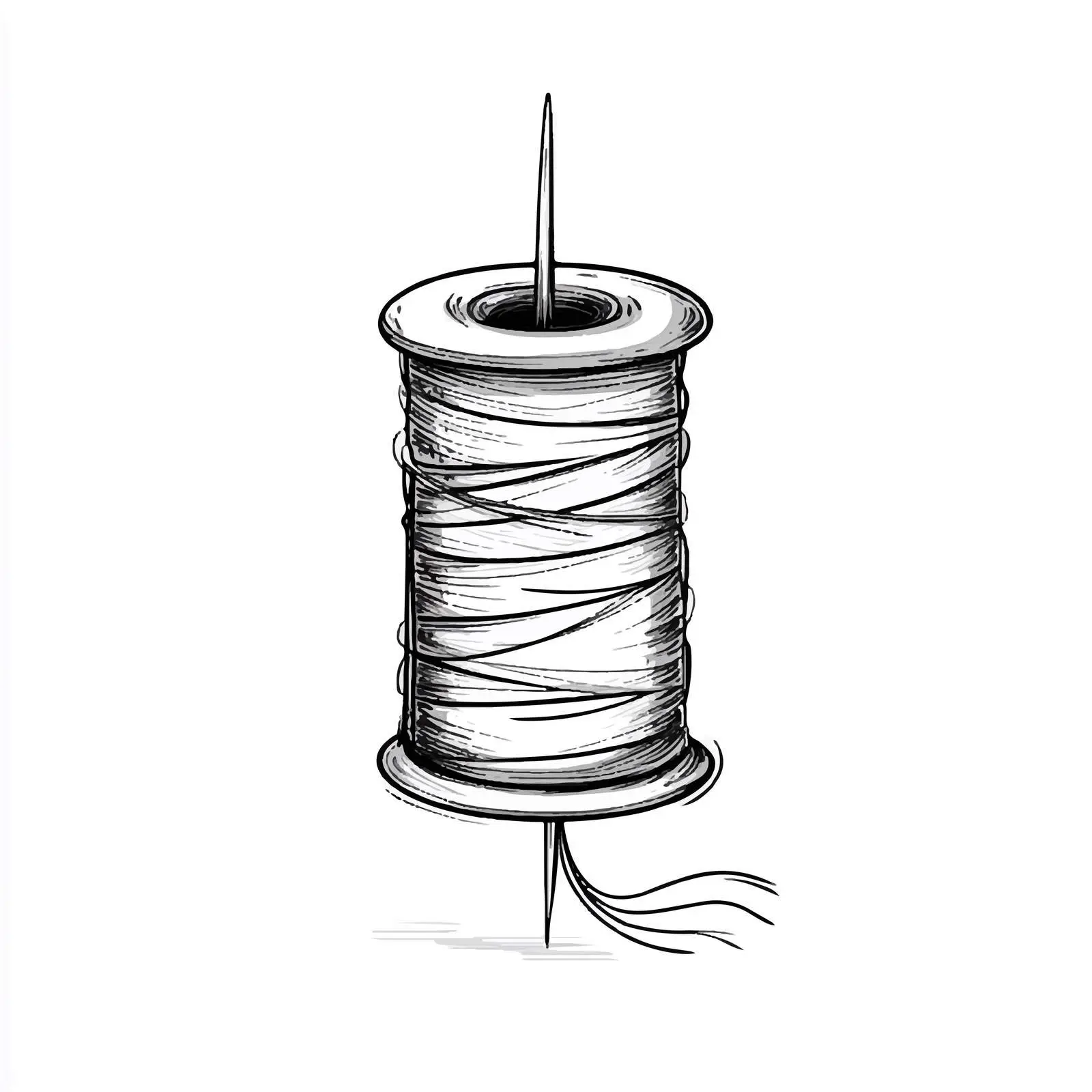 Needle and Thread Cartoon Vector Illustration — free download from Dotvec