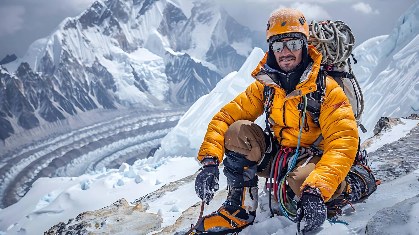 Adventurous Mountaineer in Khumbu Everest Region — free download from Dotvec