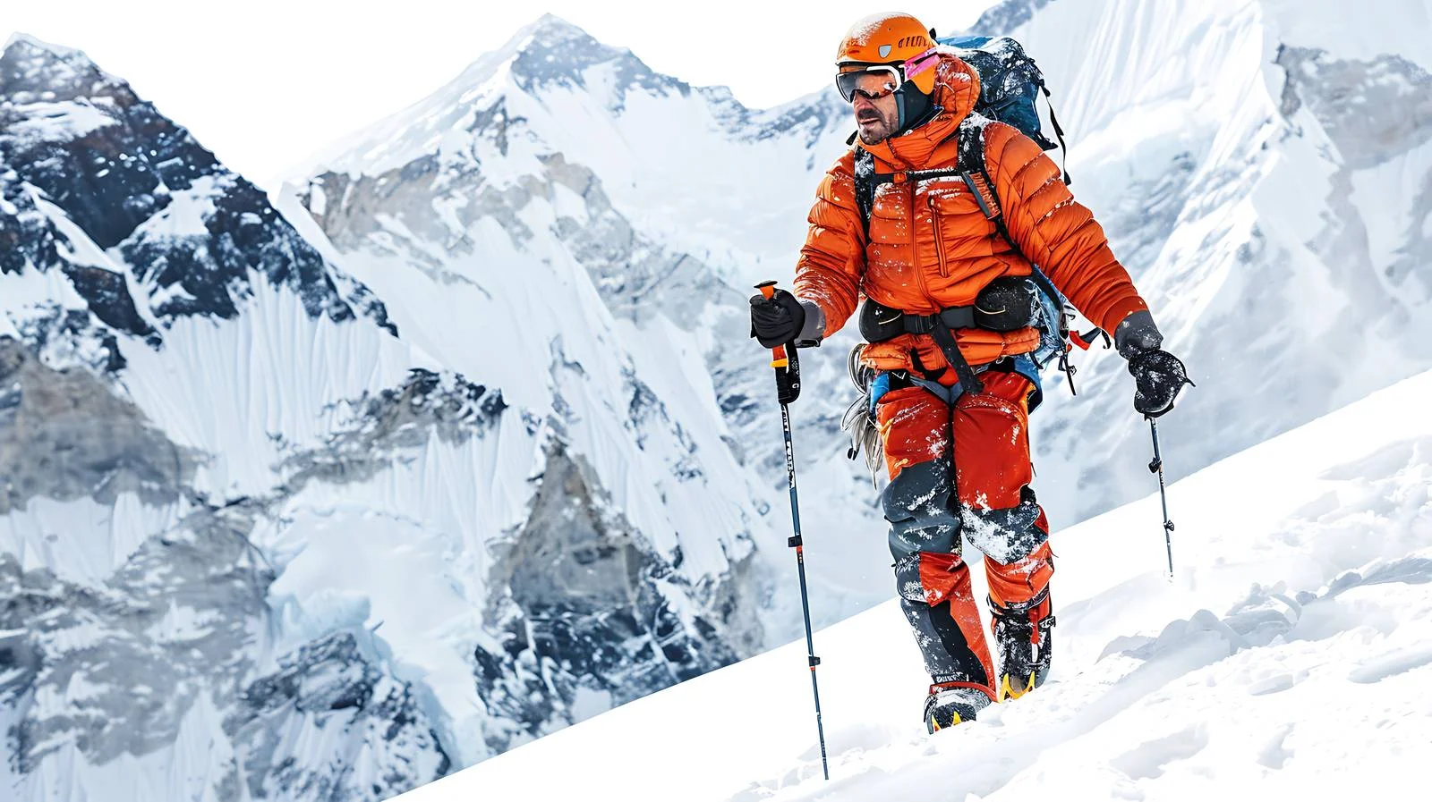 Solo Mountaineer at Mt. Everest's Western Cwm — free download from Dotvec