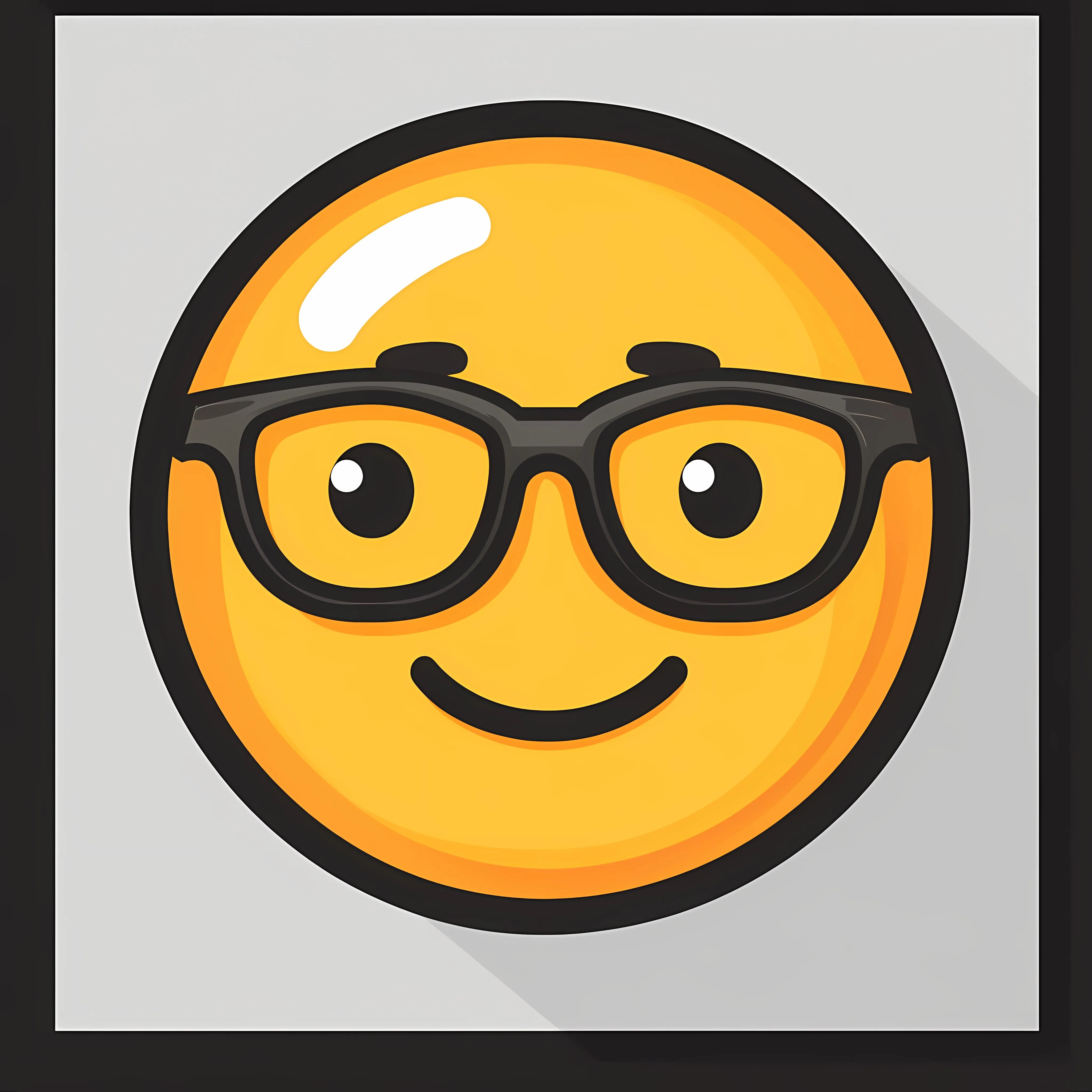 Nerd Emoji Flat Vector Icon Illustration – free social media icon image from Dotvec