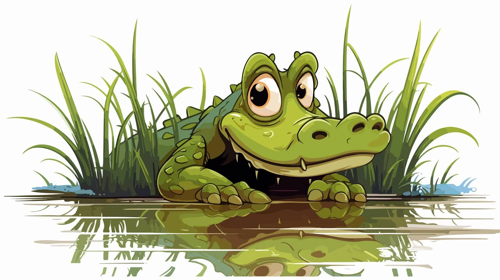 Anxious Swamp Creature Cartoon Illustration — free download from Dotvec