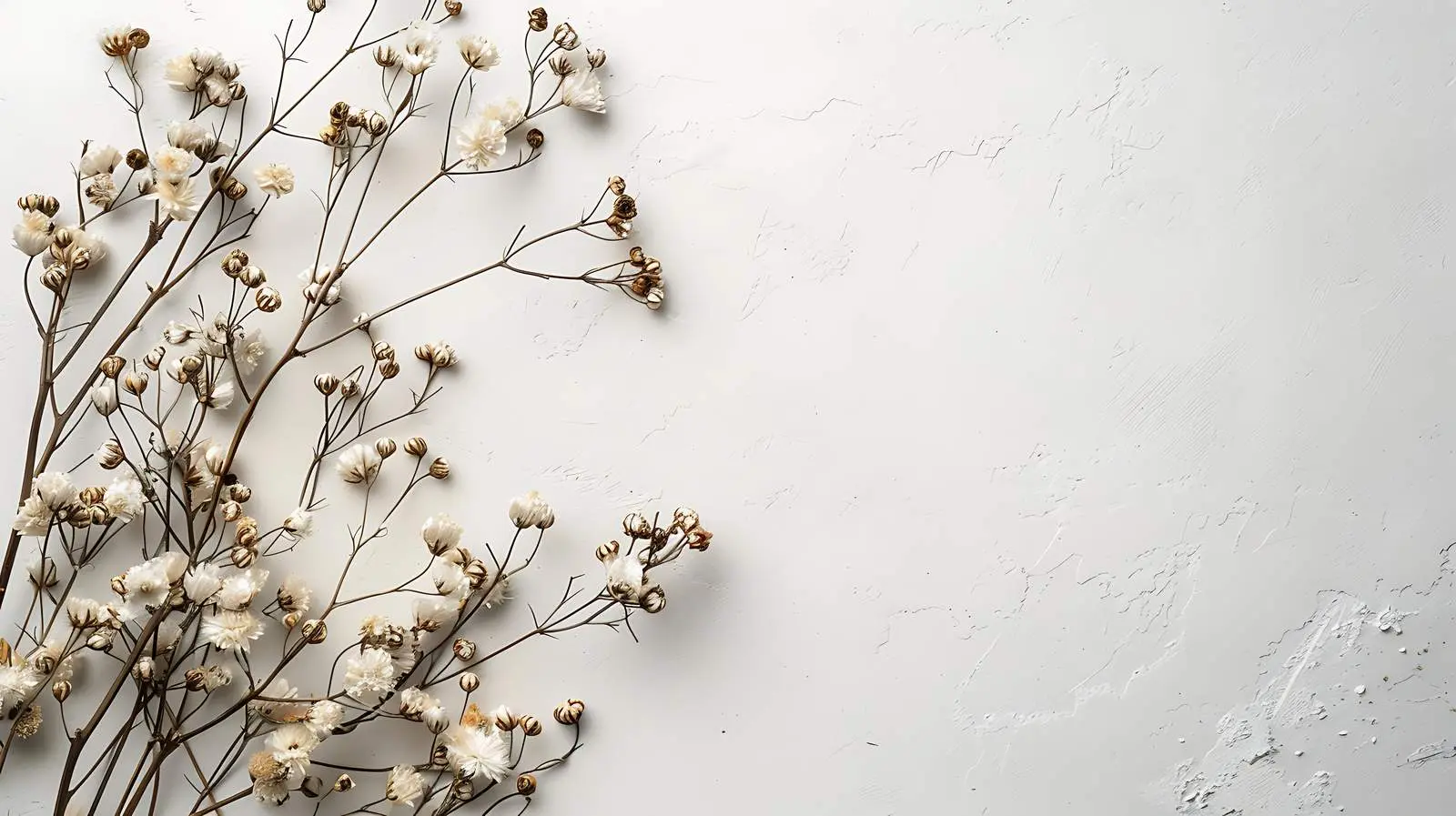 Neutral Floral Composition with Dry Branch — free download from Dotvec