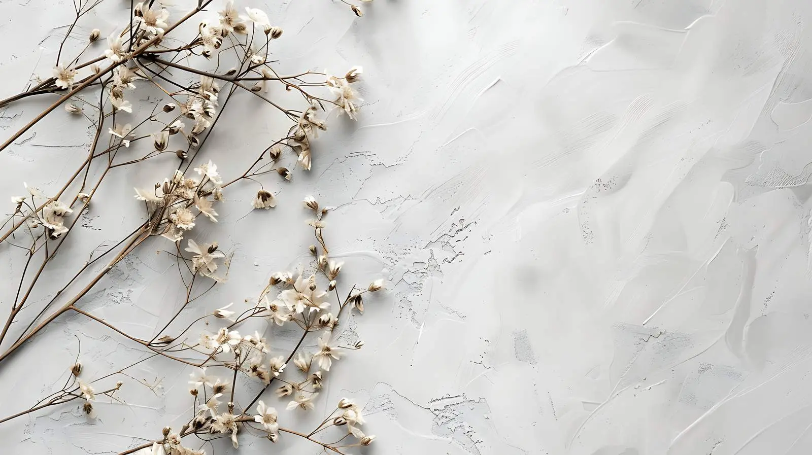 Neutral Floral Composition with Dry Flower Branch — free download from Dotvec
