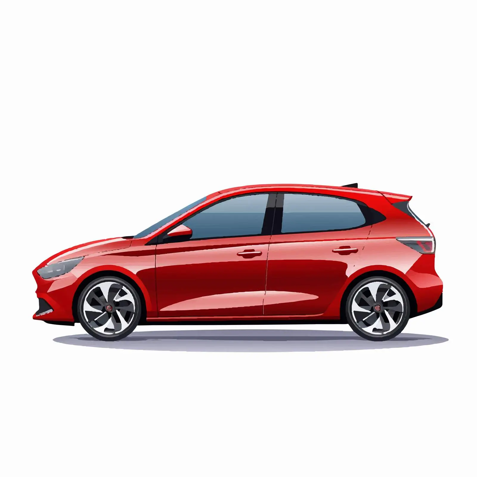 Modern Hatchback Car Side View Vector Design — free download from Dotvec