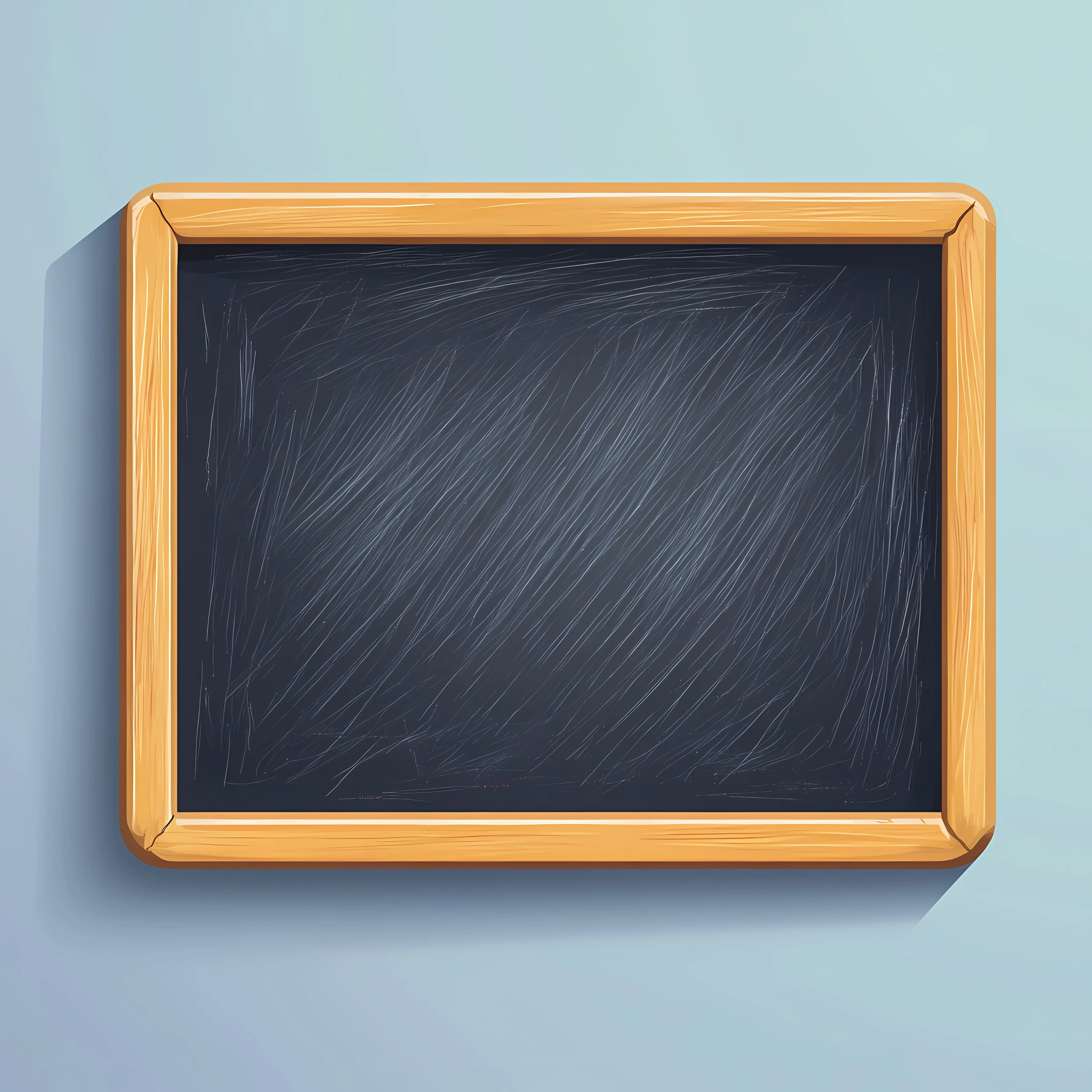 Flat Vector Illustration of Blackboard in Wooden Frame — free download from Dotvec
