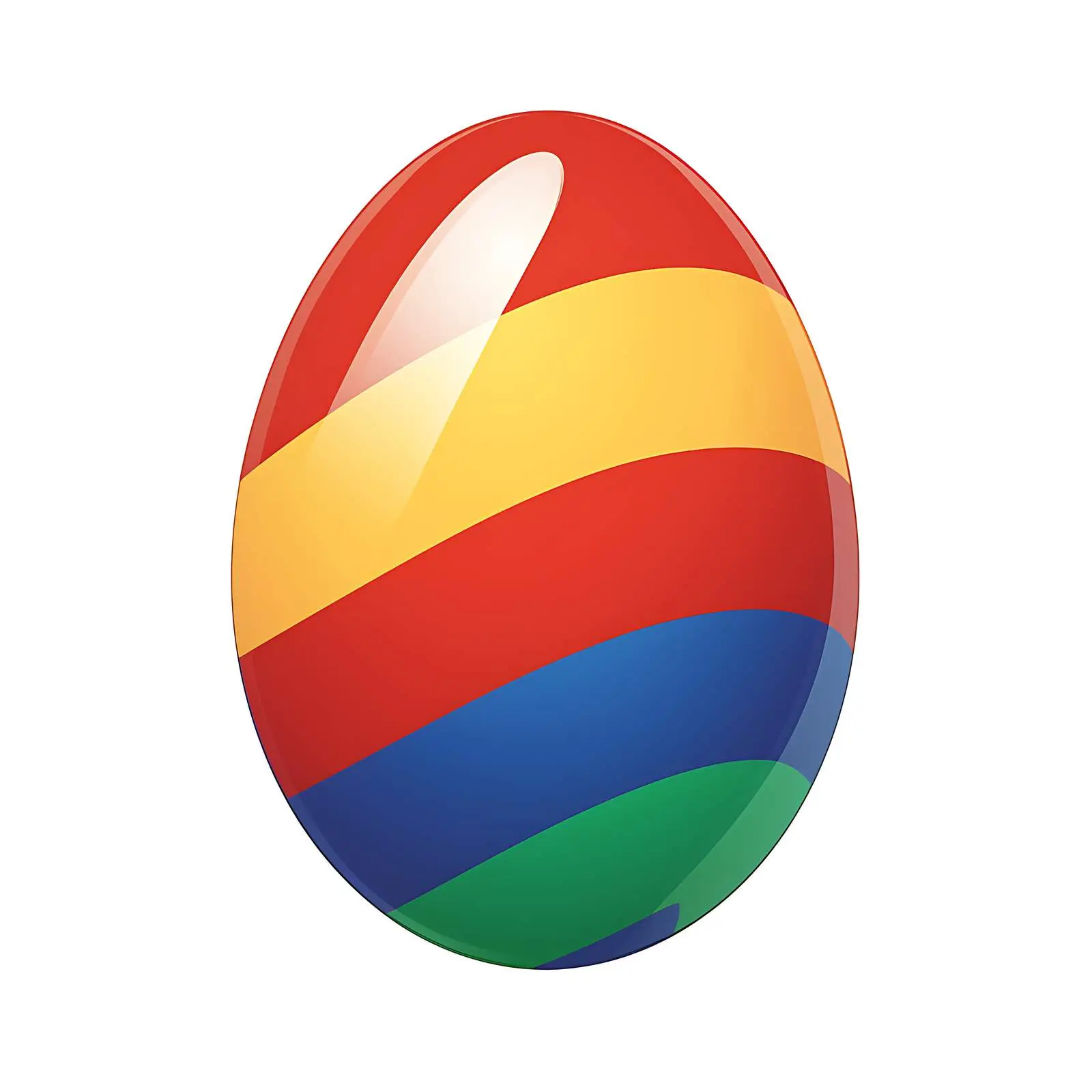 New Life Symbol Egg in National Flag Colors – free artistic interpretation image from Dotvec