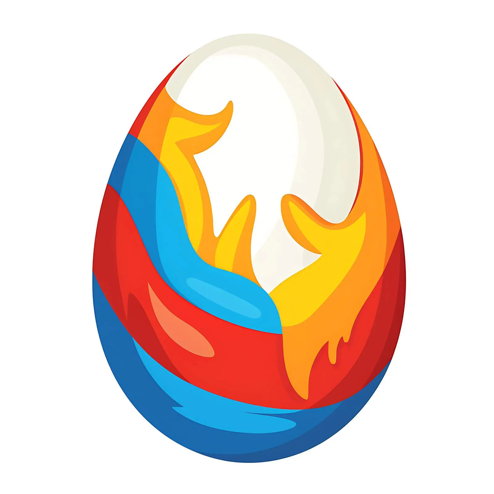New Life Symbol Egg in National Flag Colors — free download from Dotvec