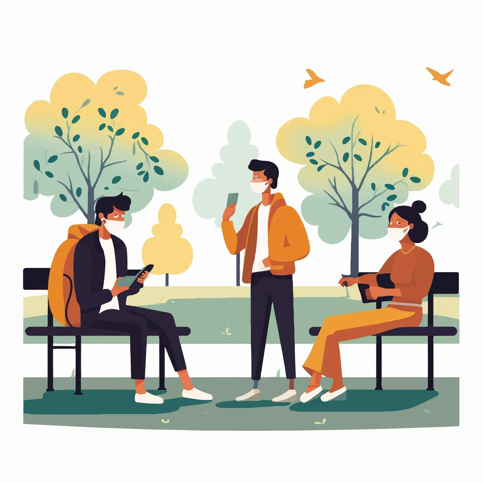 People in Masks Engaging in Public Activities — free download from Dotvec