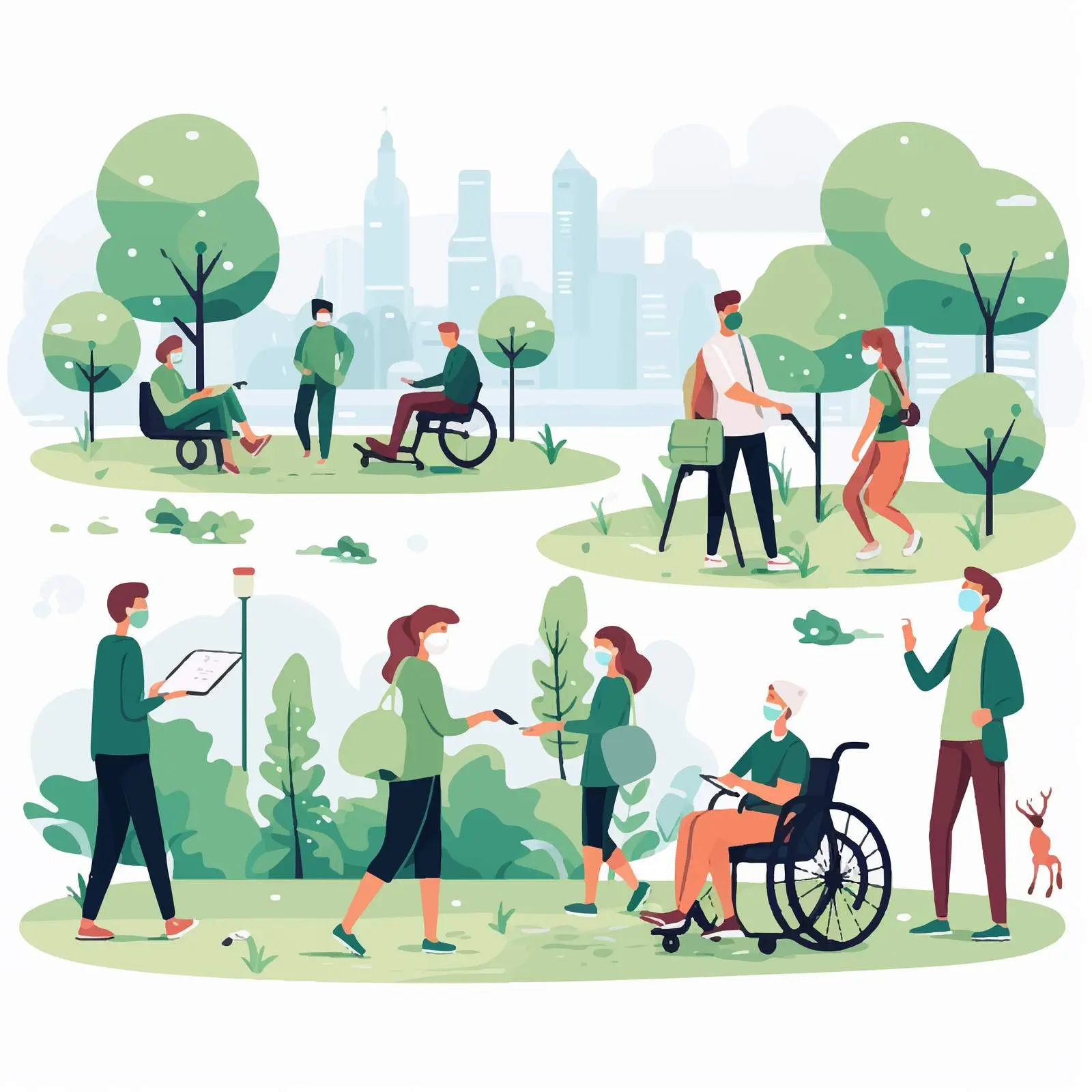 People in Masks Engaging in Public Activities — free download from Dotvec