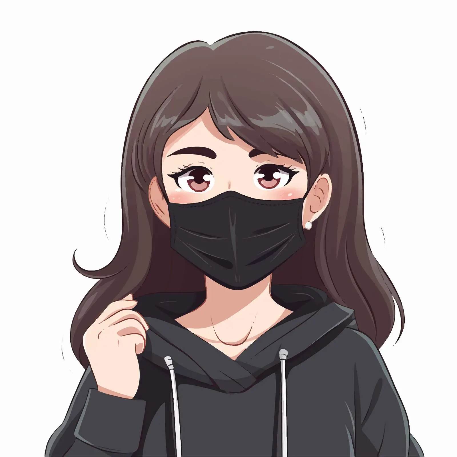 Girl Wearing Mask Vector Illustration for New Normal — free download from Dotvec