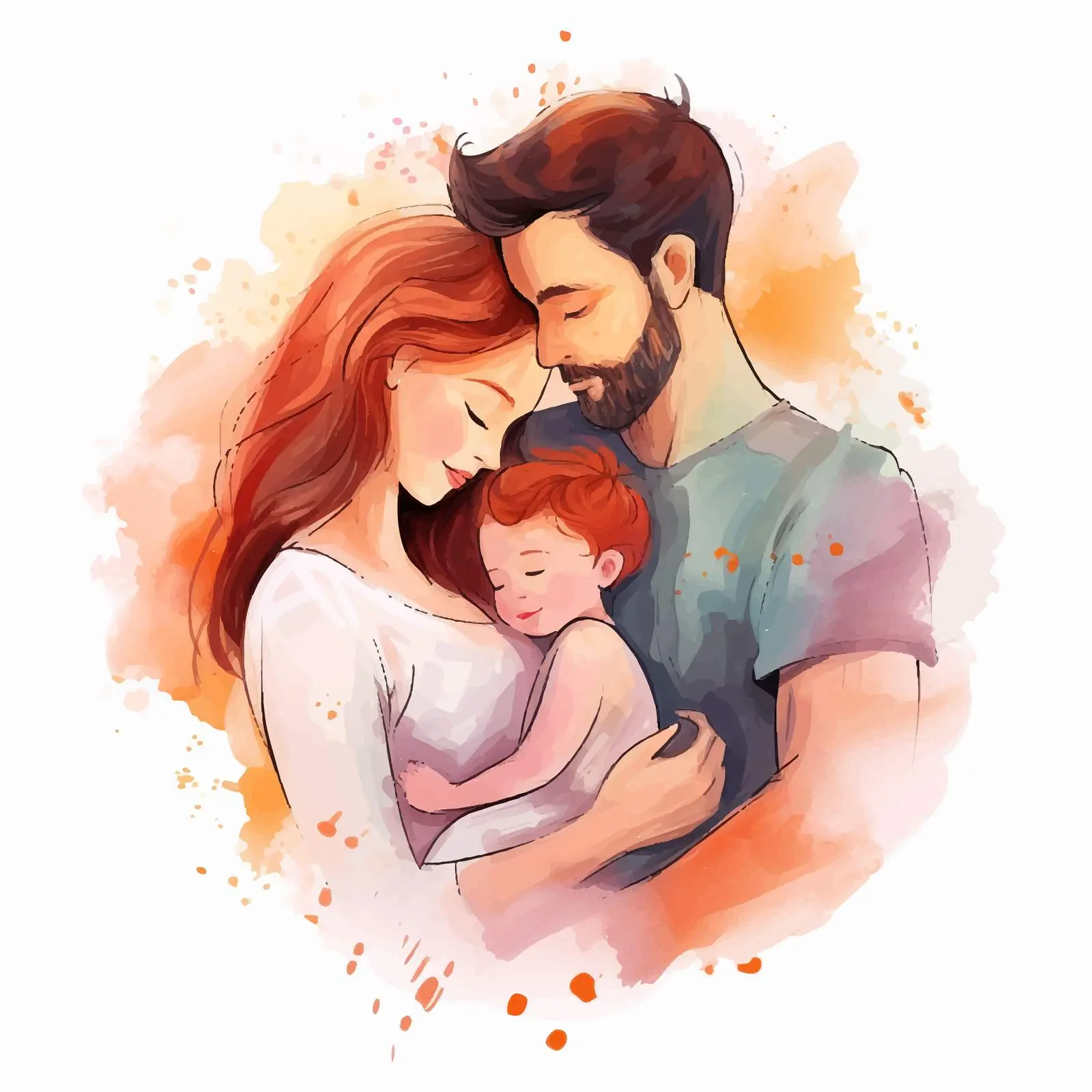 Newborn Baby in Loving Parents' Embrace — free download from Dotvec