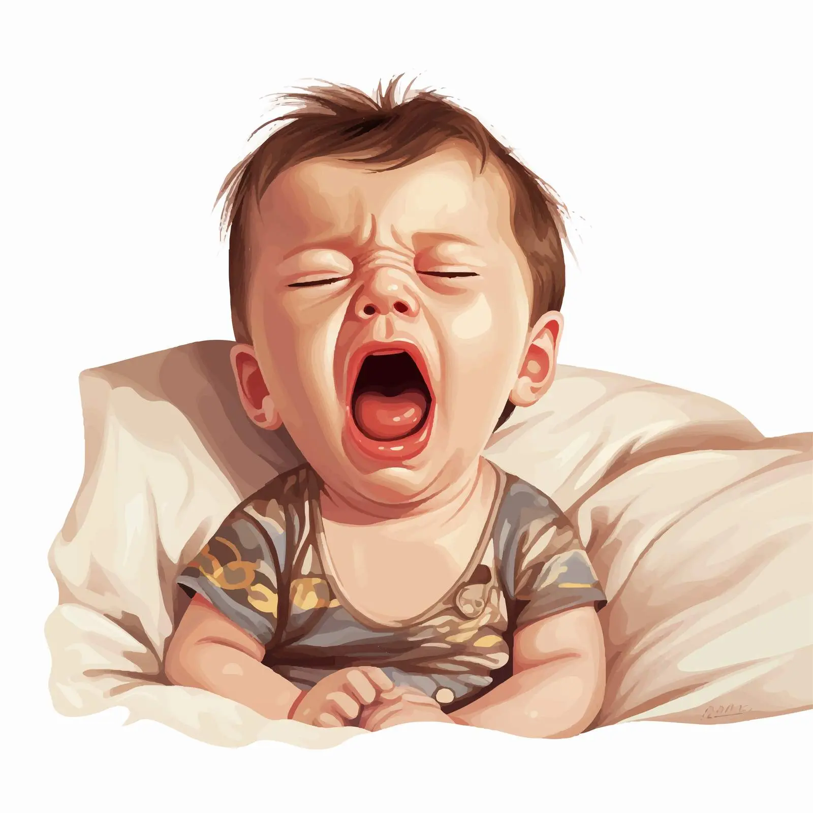 Newborn Portrait Sleeping and Yawning — free download from Dotvec