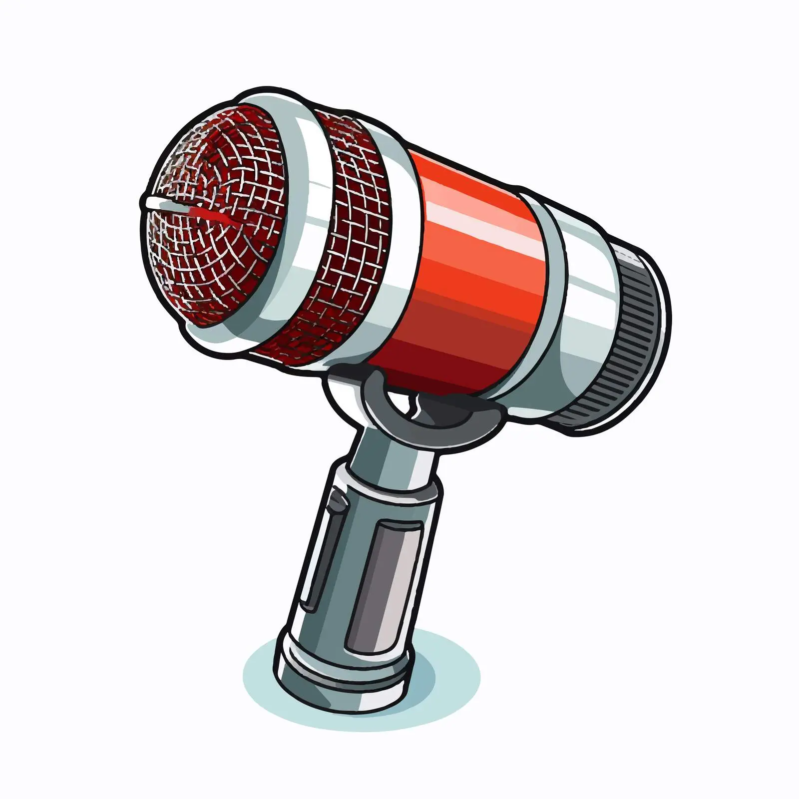 Cartoon Microphone Icon for Breaking News – free recording image from Dotvec