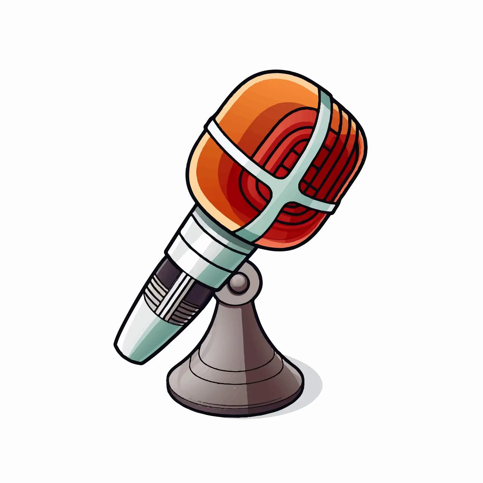Breaking News Microphone Icon Vector Illustration – free broadcast image from Dotvec