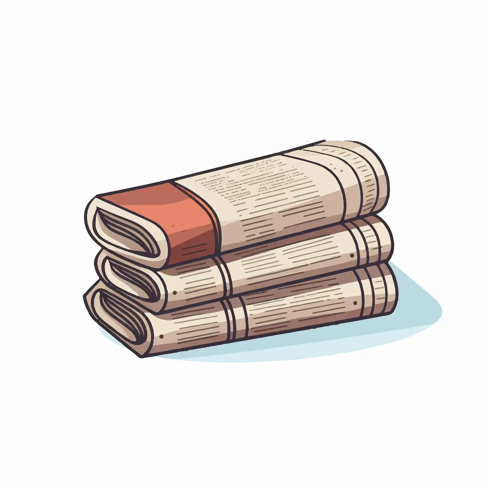 Newspaper Line Cartoon Vector Illustration — free download from Dotvec