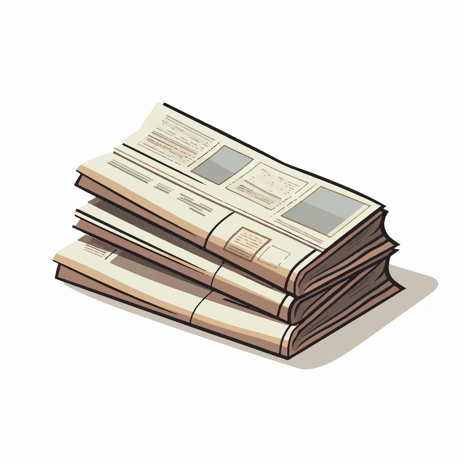 Vector Newspaper Line Illustration on White Background — free download from Dotvec