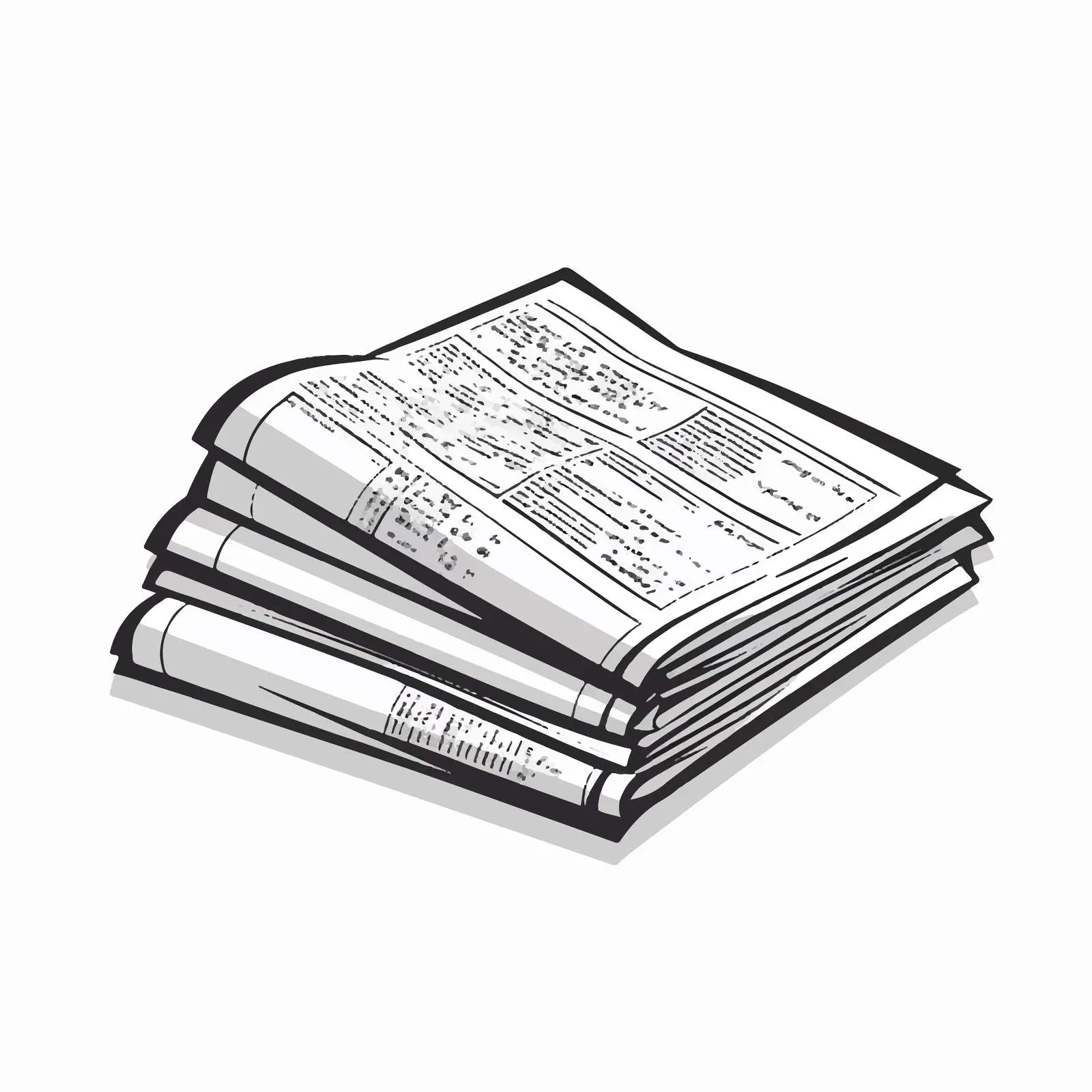 Cartoon Newspaper Outline Vector Illustration — free download from Dotvec