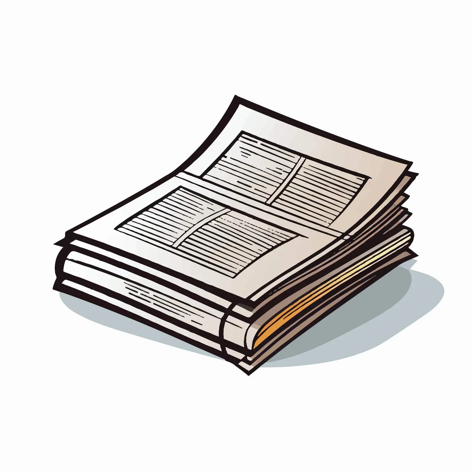 Cartoon Newspaper Outline Vector Illustration — free download from Dotvec