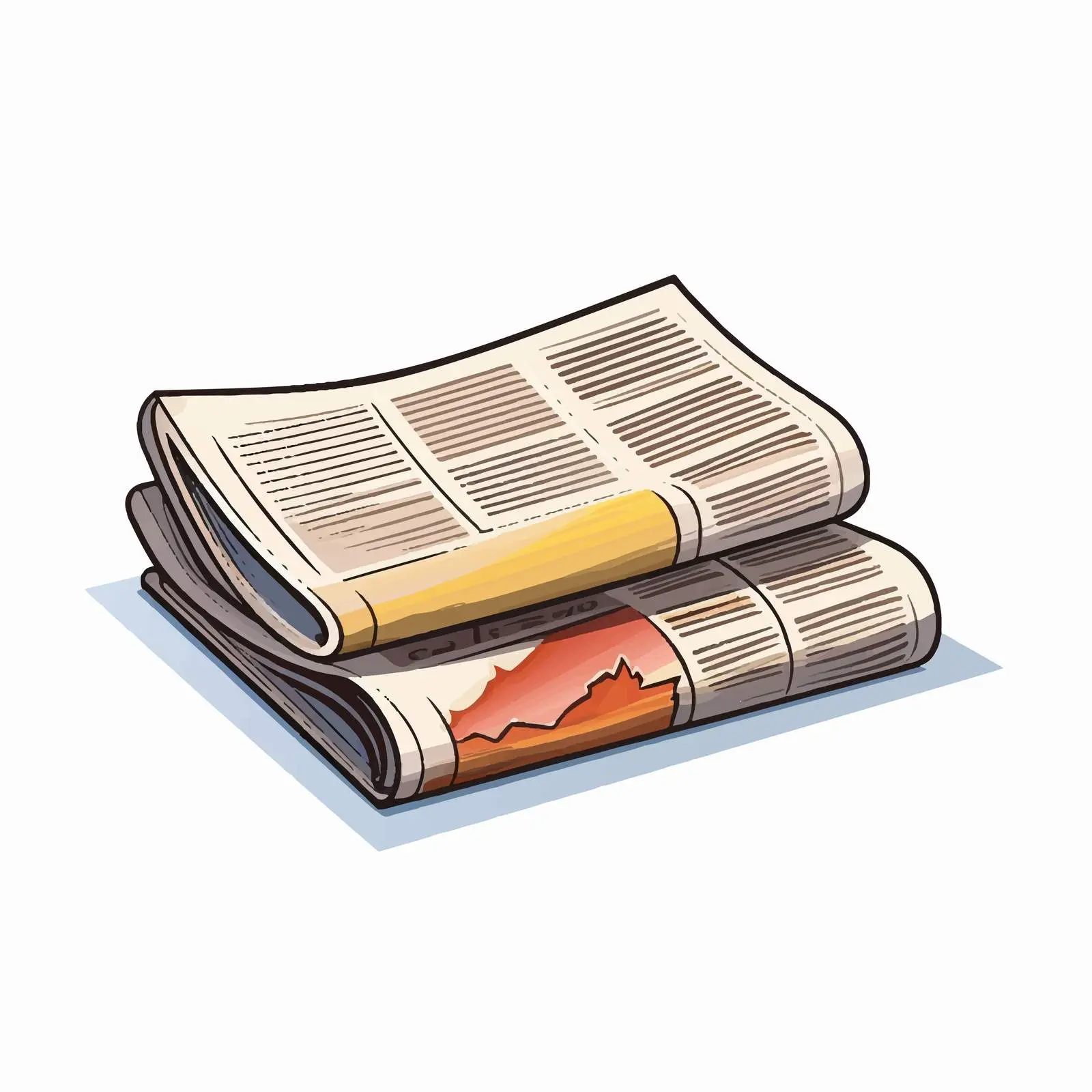 Cartoon Newspaper Vector Illustration Design — free download from Dotvec