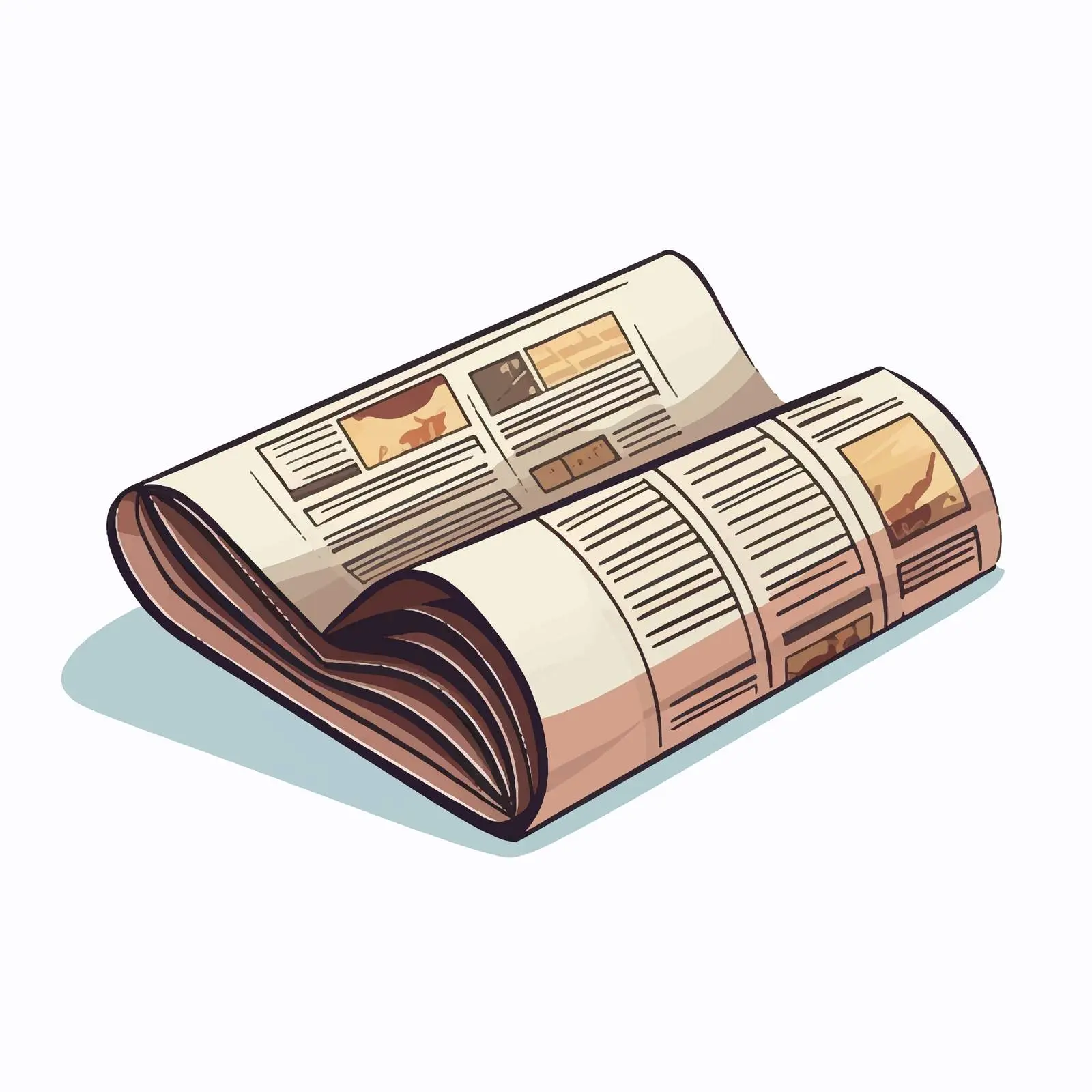 Cartoon Style Newspaper Vector Illustration — free download from Dotvec