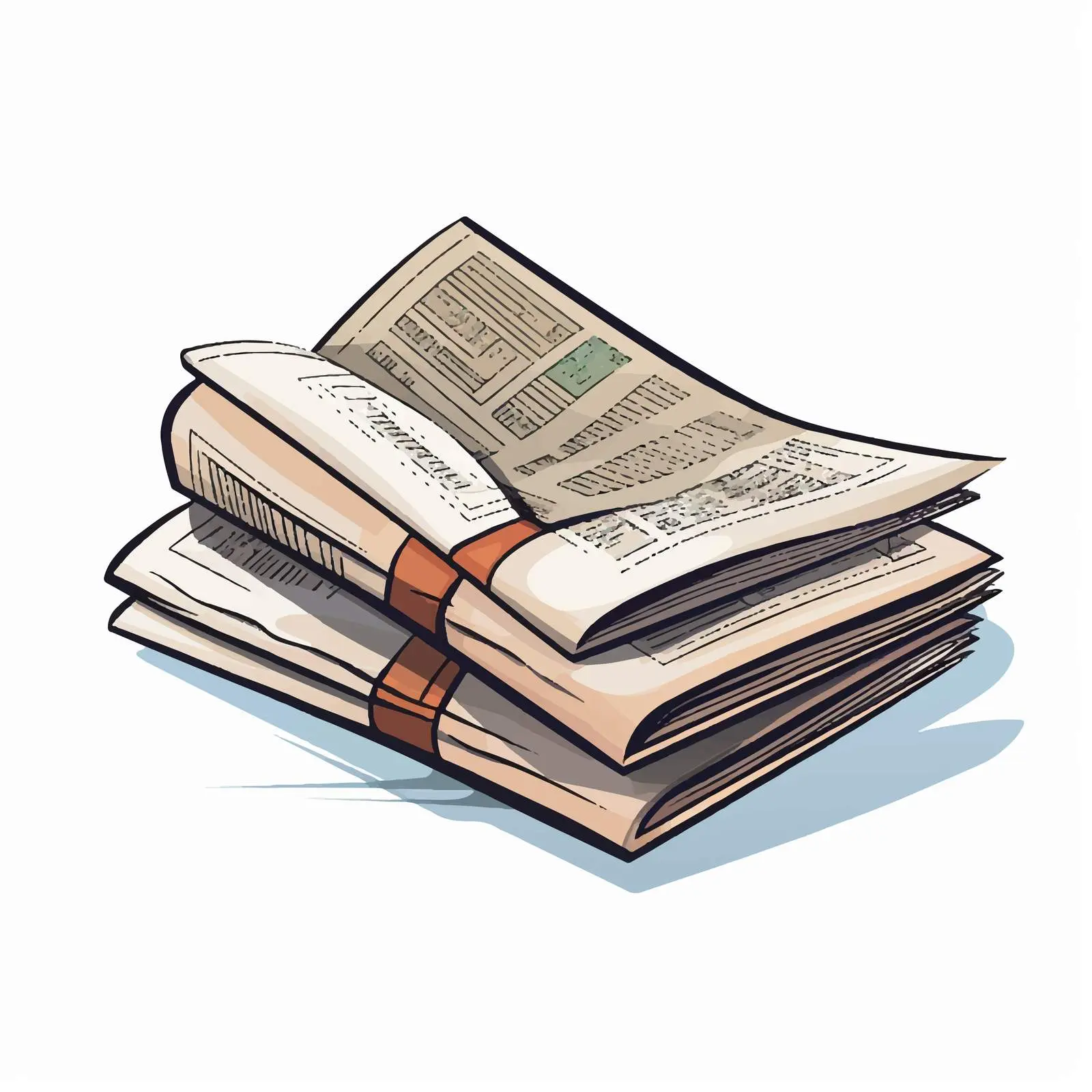 Cartoon Vector Illustration of Newspaper Design — free download from Dotvec