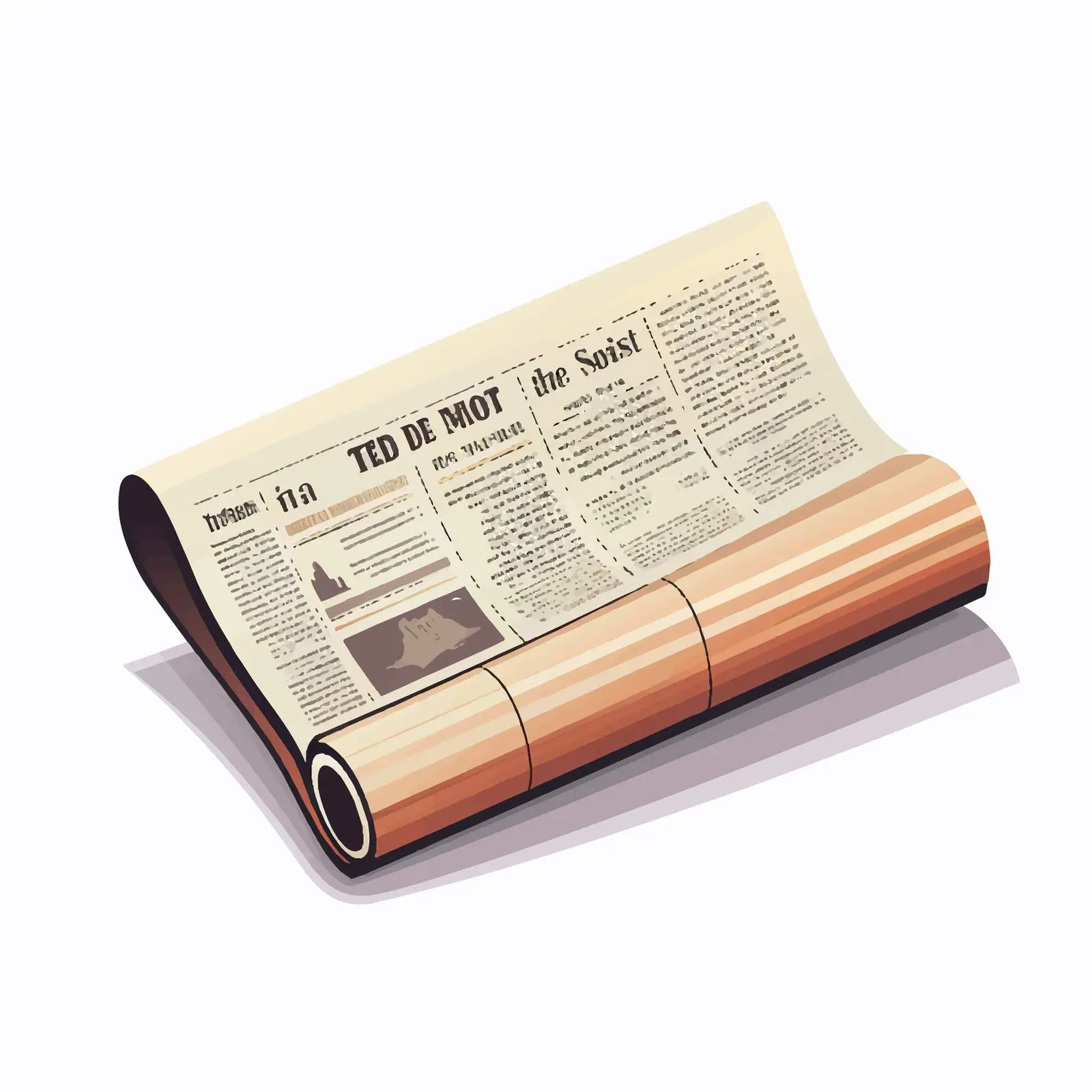 Isolated Newspaper Vector Illustration on White Background – free headline image from Dotvec