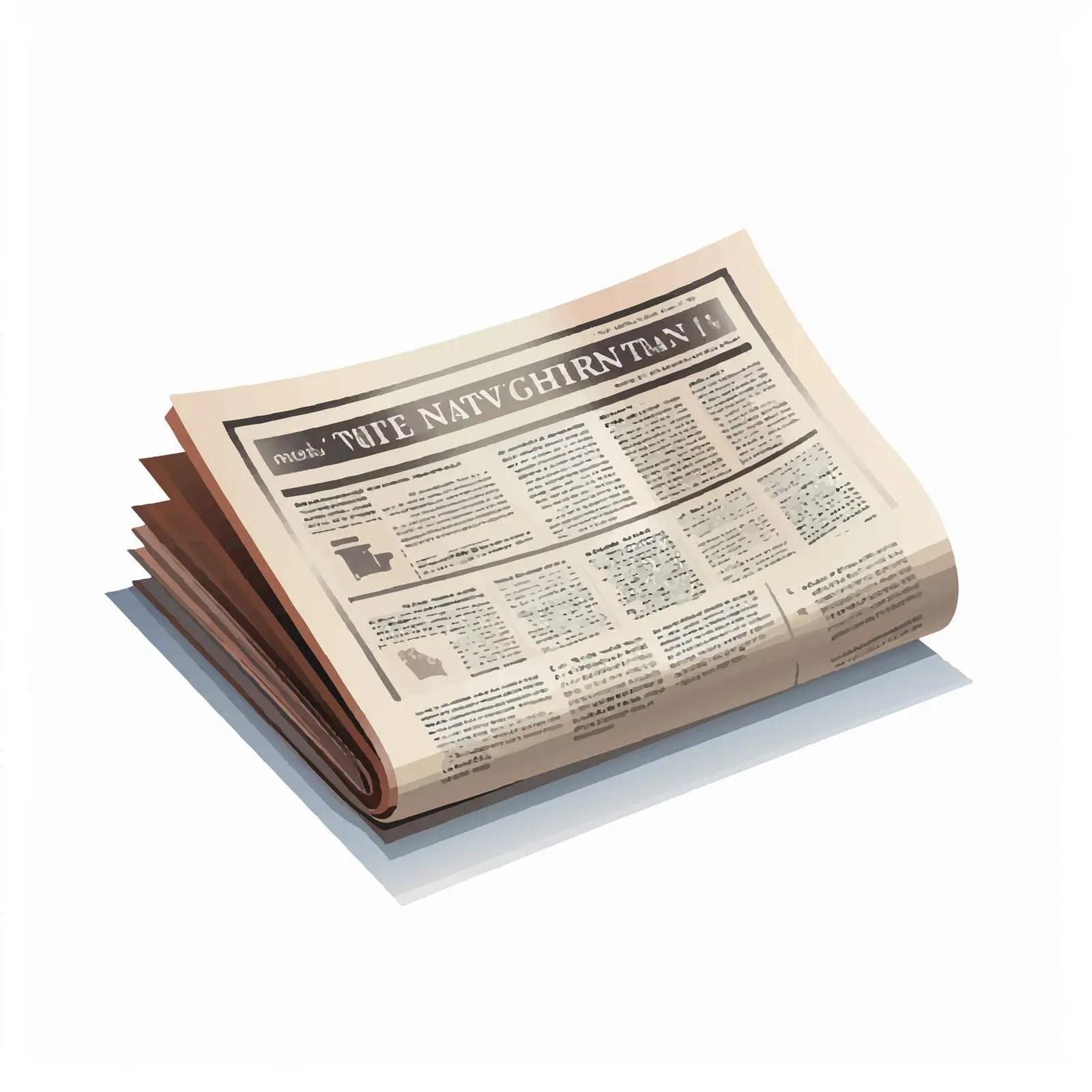 Newspaper Vector Illustration on White Background — free download from Dotvec