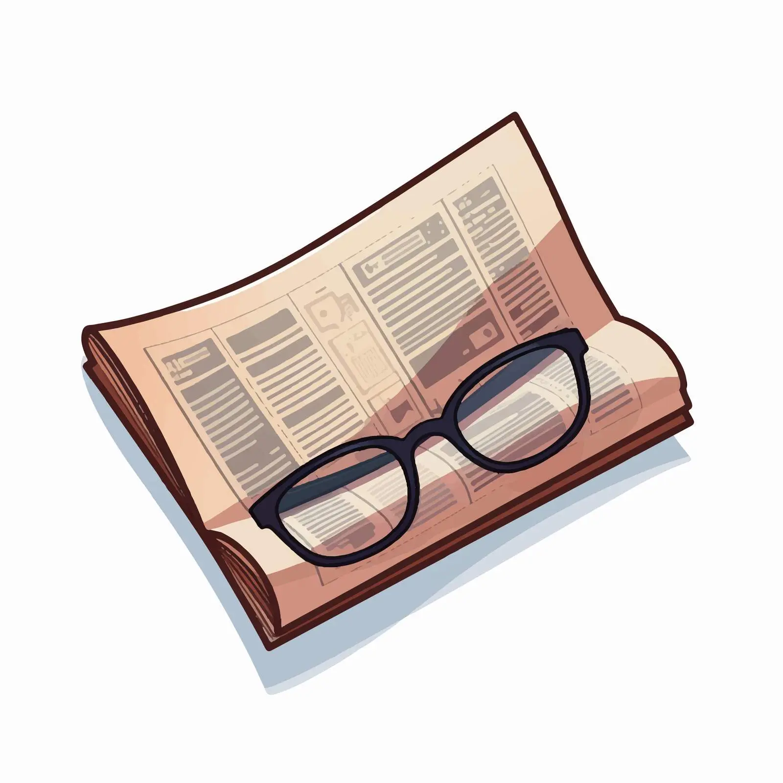 Vector Newspaper Illustration on White Background — free download from Dotvec