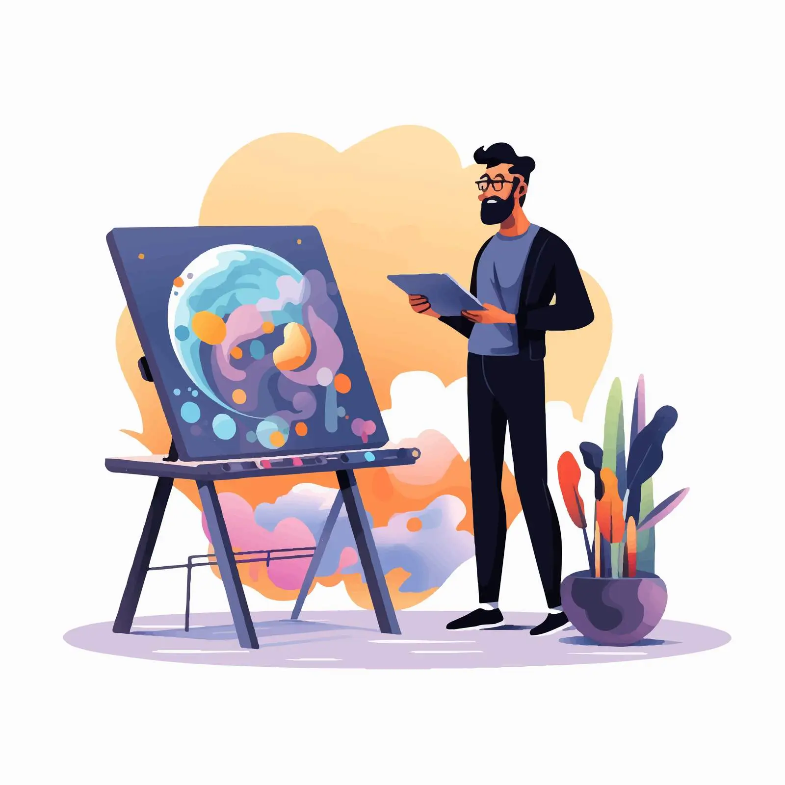 Digital Artist Creating NFT Artwork — free download from Dotvec