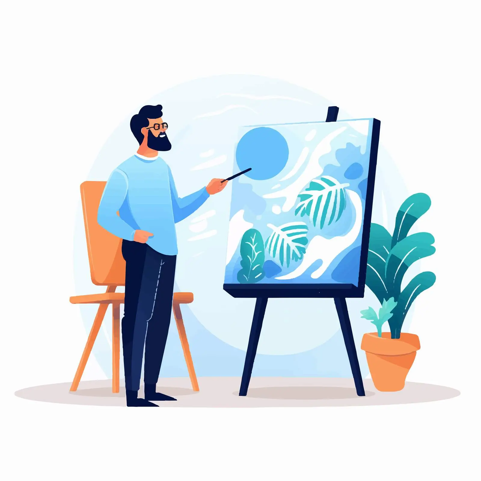 Digital Artist Creating Unique NFT Artwork — free download from Dotvec