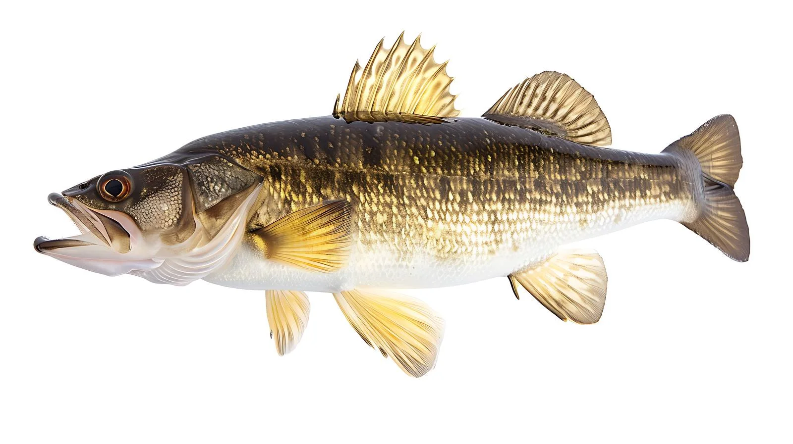 Walleye fish isolated on white background — free download from Dotvec