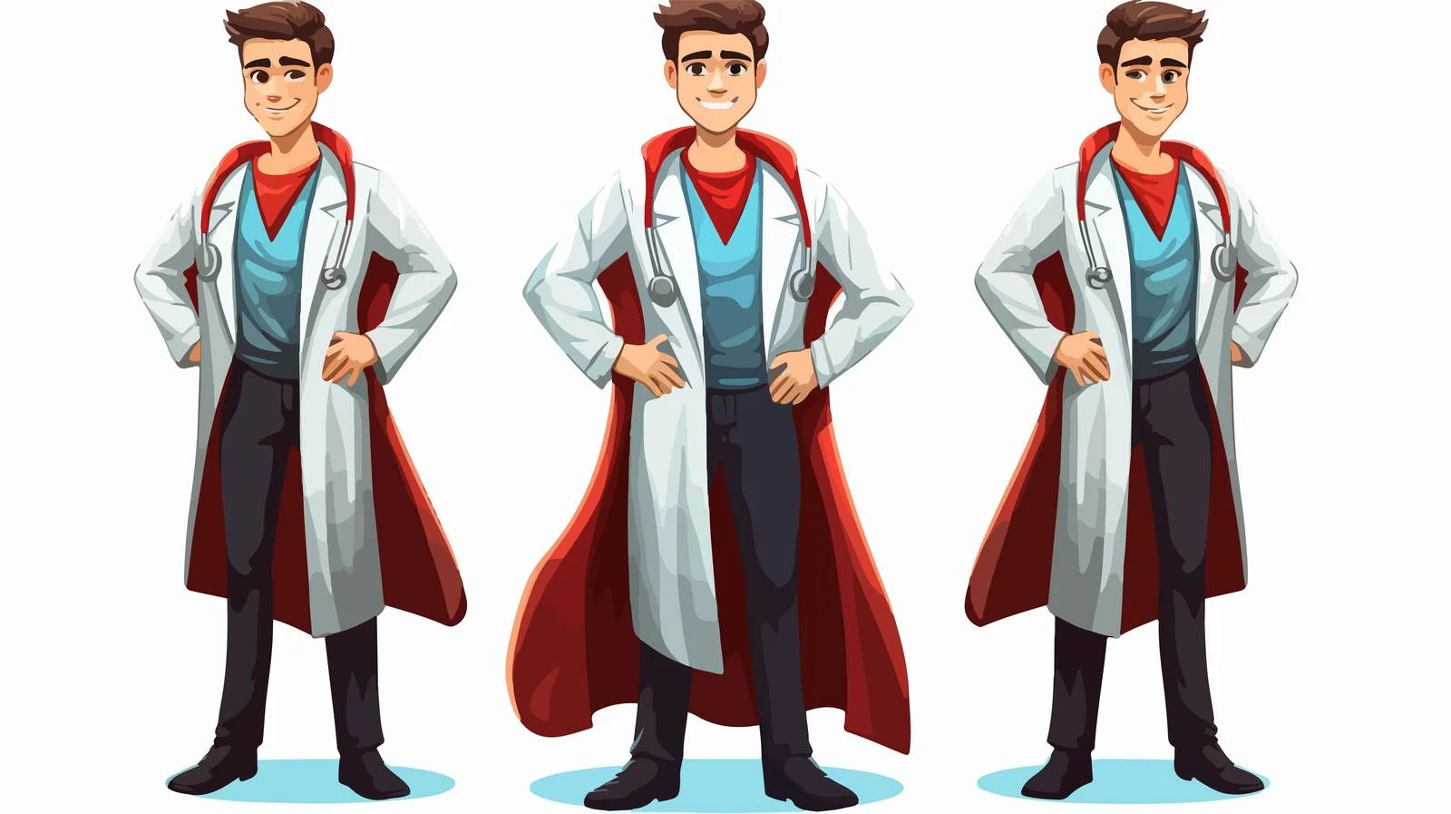 Professional Young Doctor Standing Portrait — free download from Dotvec