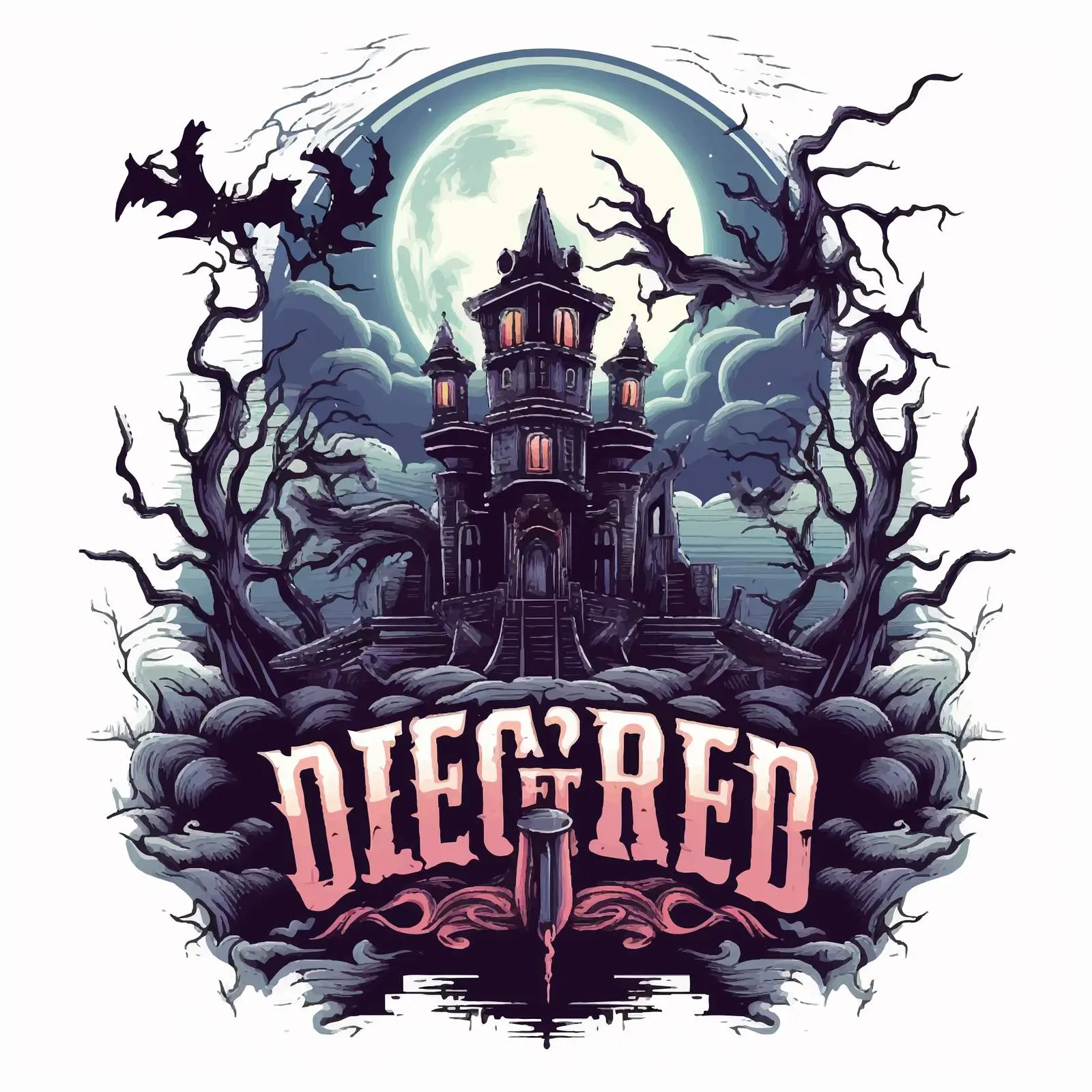 Halloween Festival Dread Text Design Vector Art — free download from Dotvec