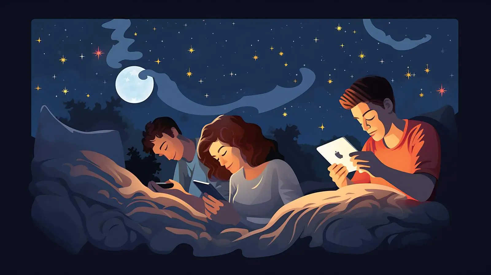 Mobile Usage Before Sleep — free download from Dotvec