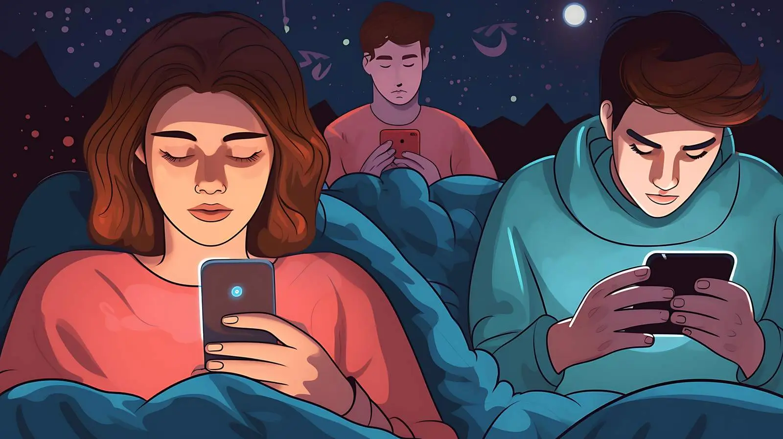 Mobile Usage Before Sleep — free download from Dotvec