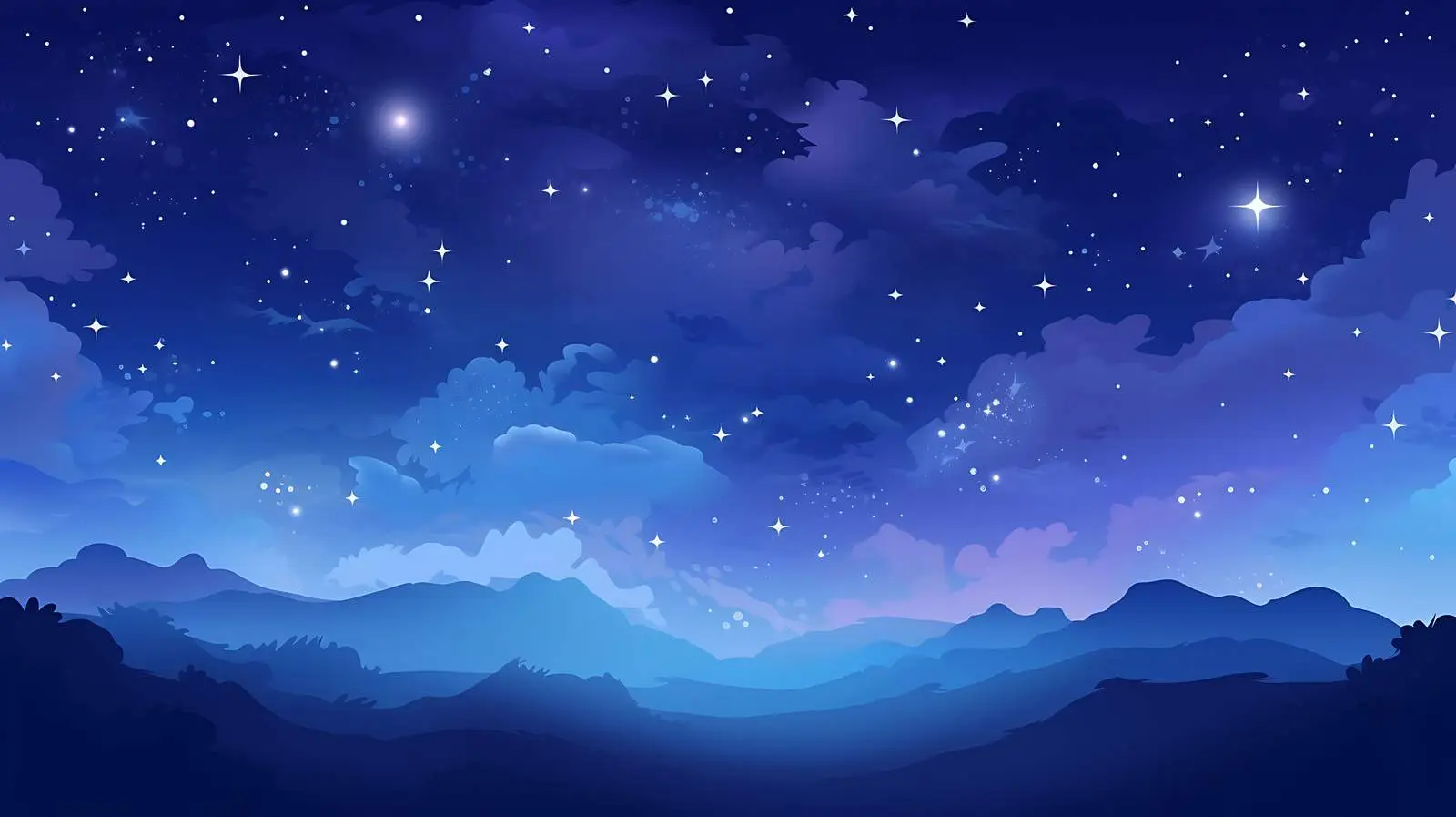 Starry Night Sky Backdrop with shining Stars — free download from Dotvec