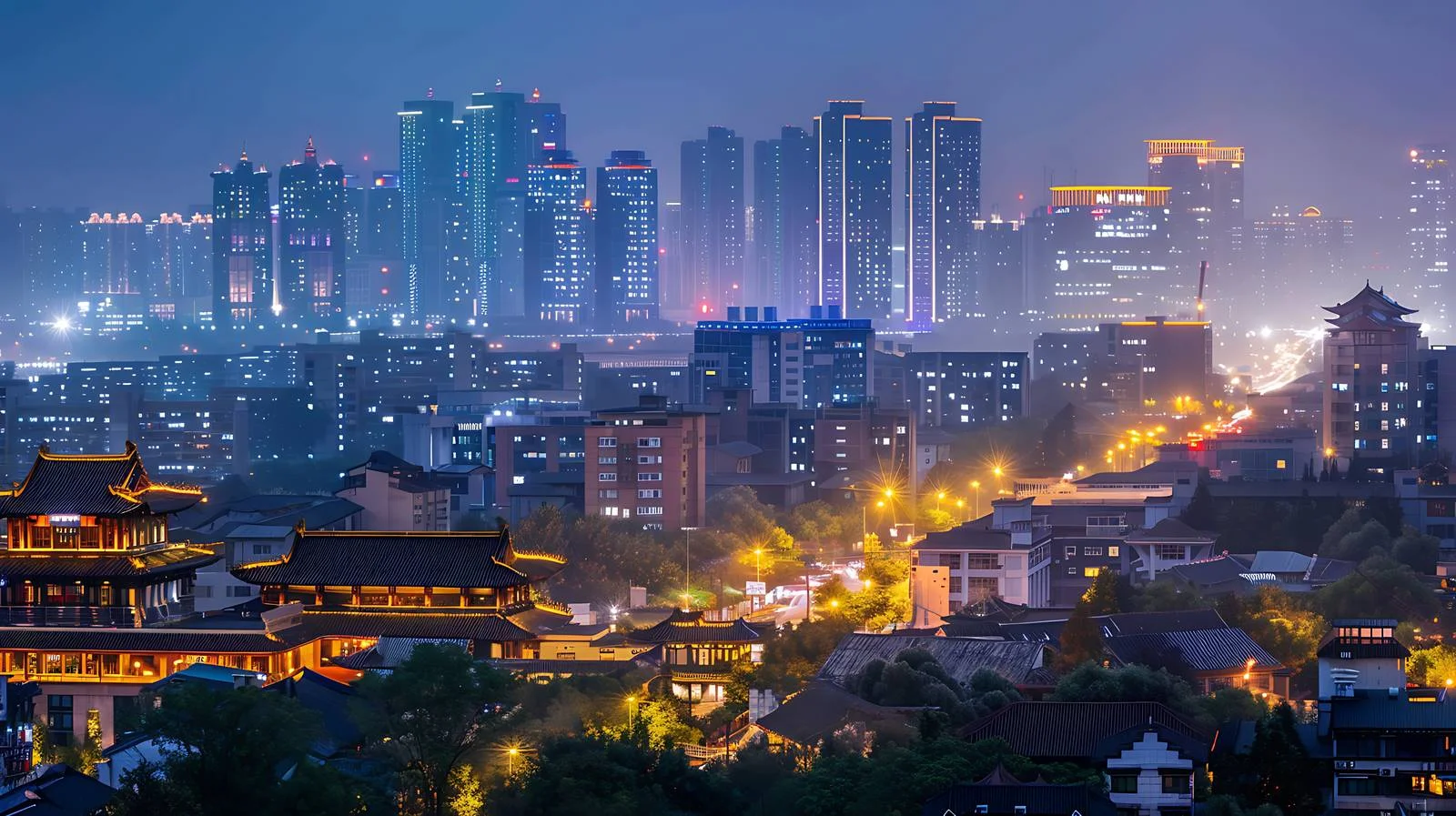 Night Scene of Chengdu SKP Building — free download from Dotvec