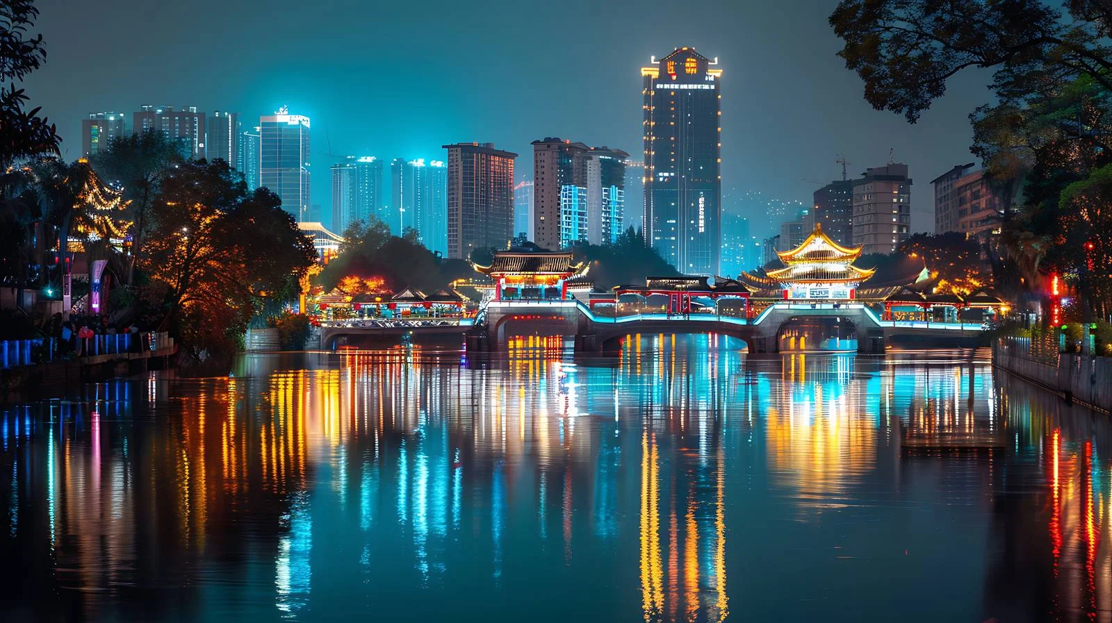 Chengdu SKP Night Scene White Background — free download from Dotvec
