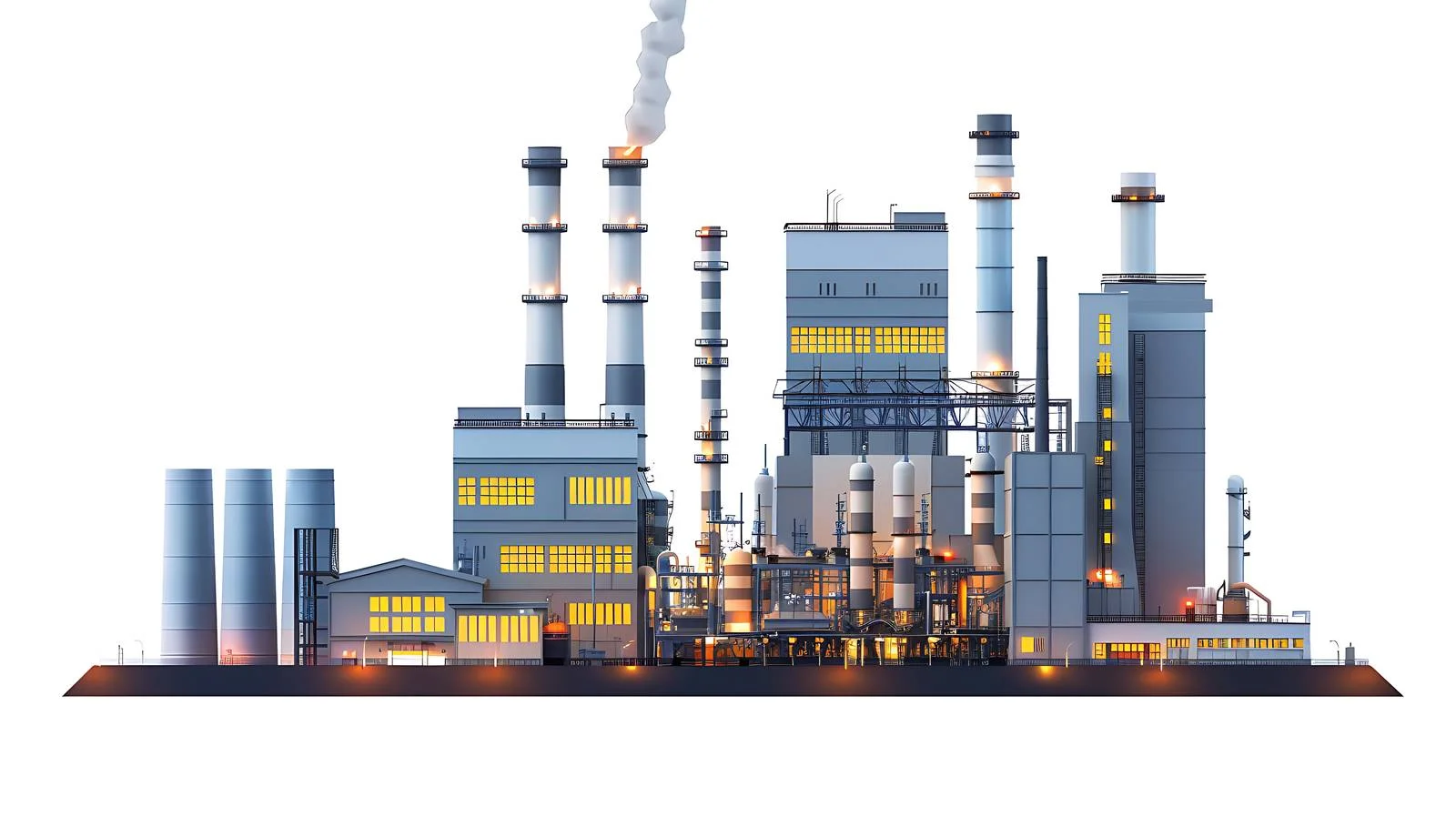 Night Thermal Power Plant Overview — free download from Dotvec