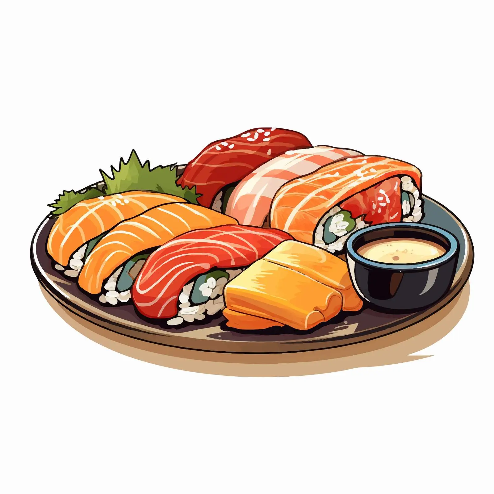 Nigiri Sushi with Eel and Fish Topping – free tasty food image from Dotvec