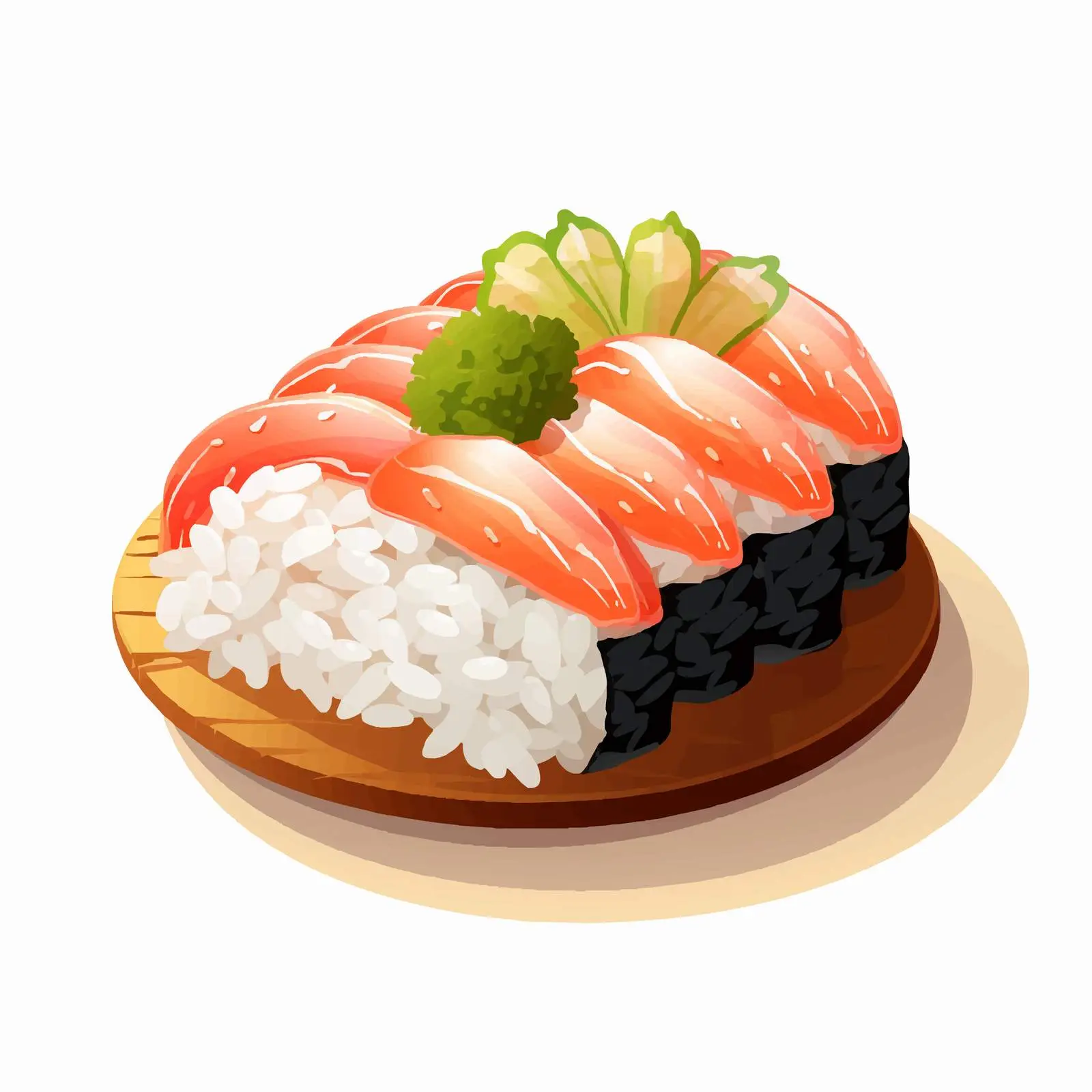 Traditional Nigiri Sushi with Shrimp — free download from Dotvec