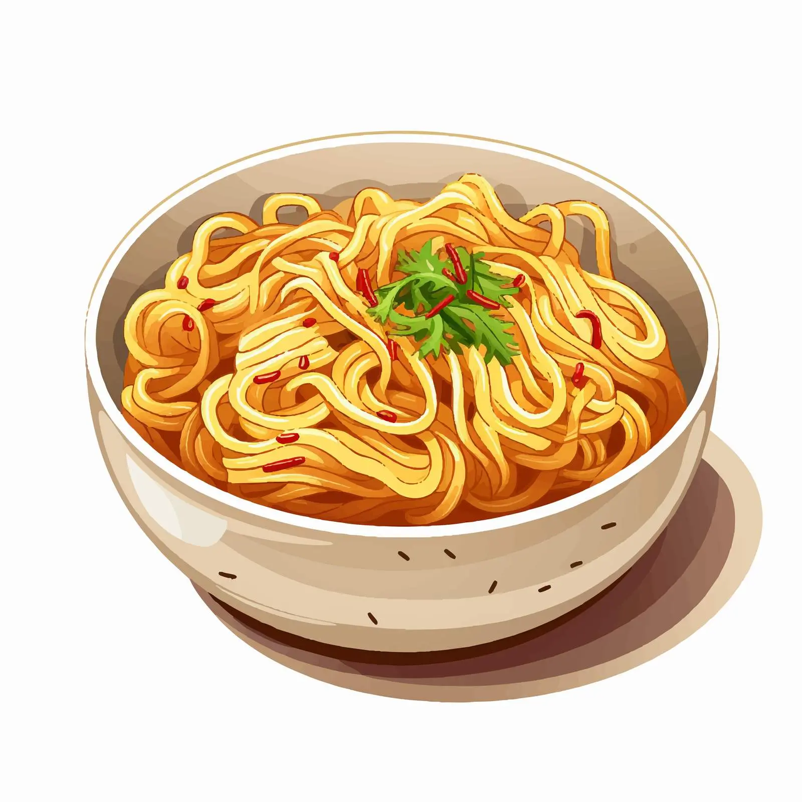 Noodles Vector Illustration on White Background — free download from Dotvec