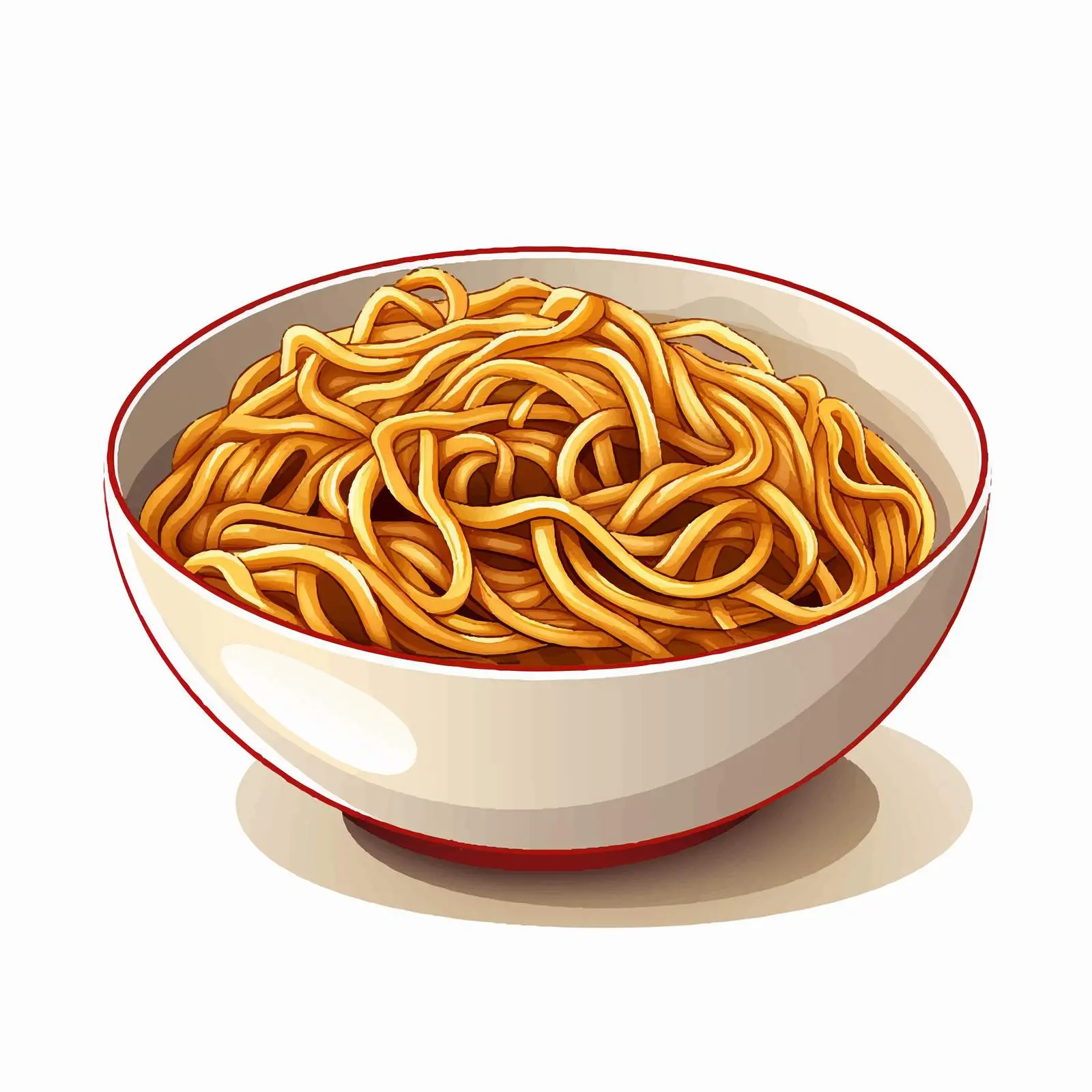 Noodles Vector Illustration on White Background – free asian cuisine image from Dotvec