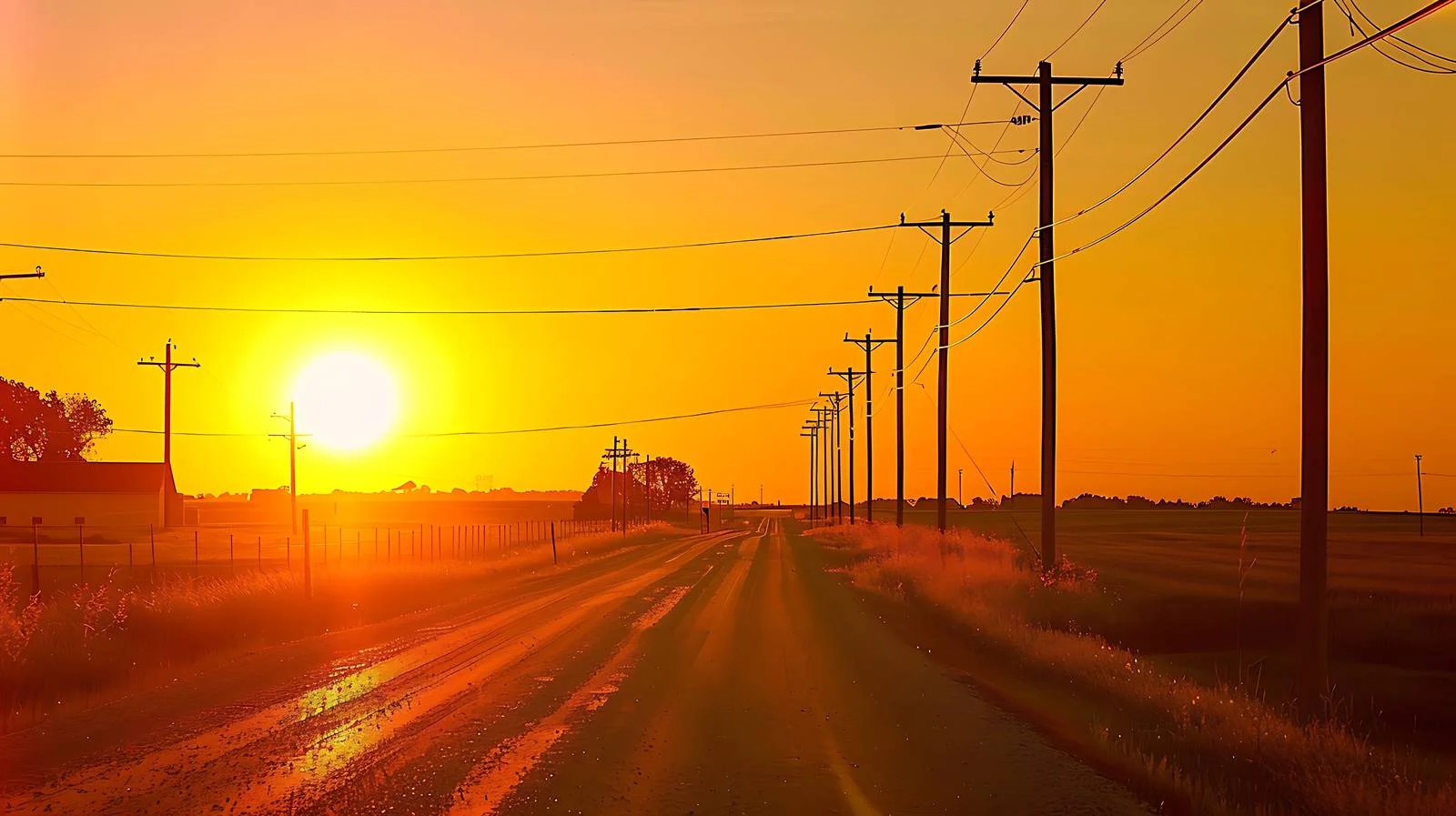 Rural Northeast Iowa Farmstead with Power Lines — free download from Dotvec