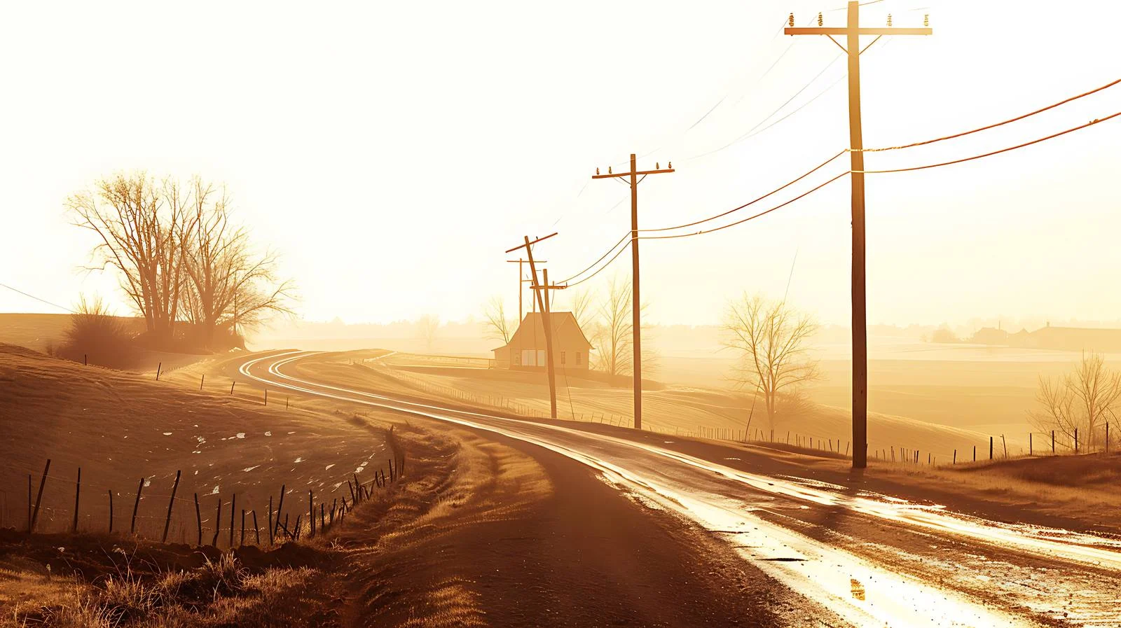 Tranquil Northeast Iowa Farm and Power Lines — free download from Dotvec
