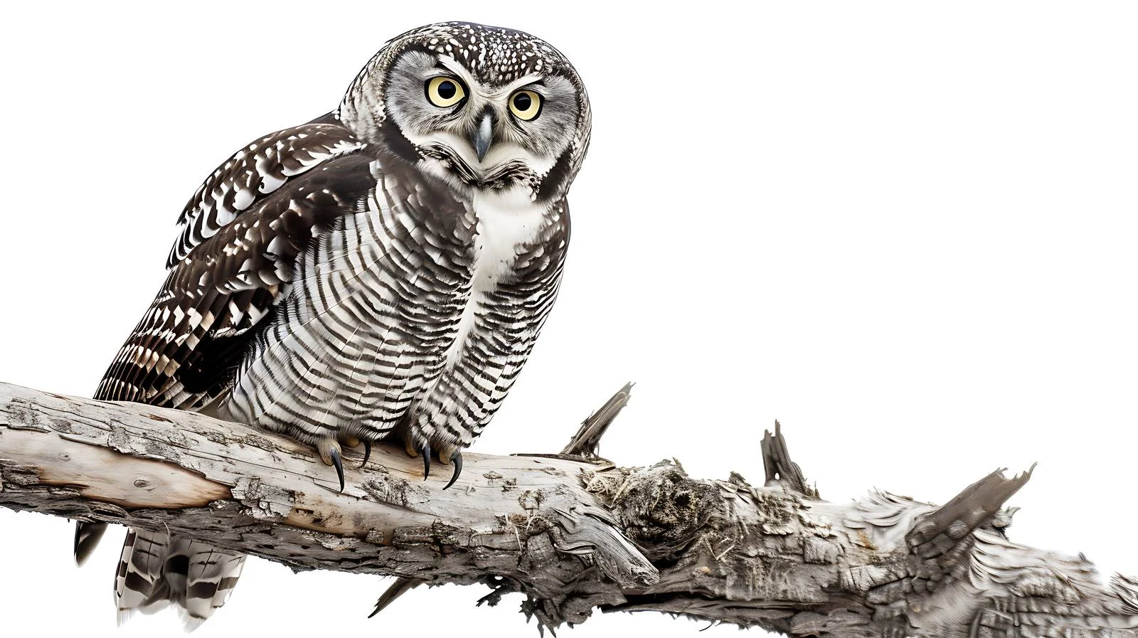 Northern Hawk Owl Isolated on White — free download from Dotvec