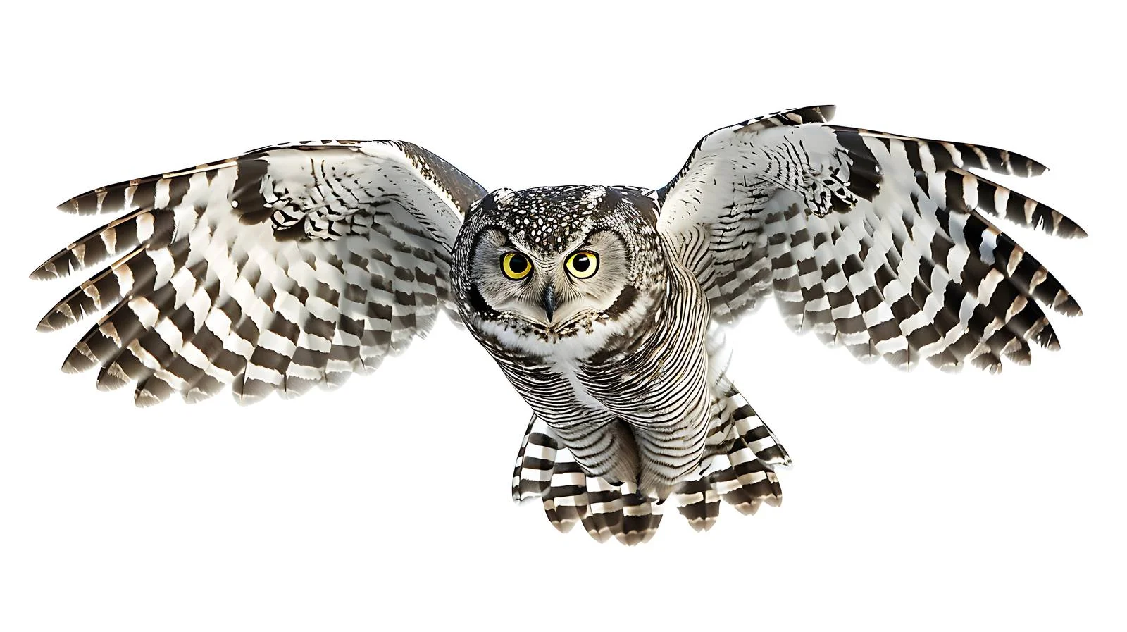 Majestic Northern Hawk Owl Isolated White — free download from Dotvec